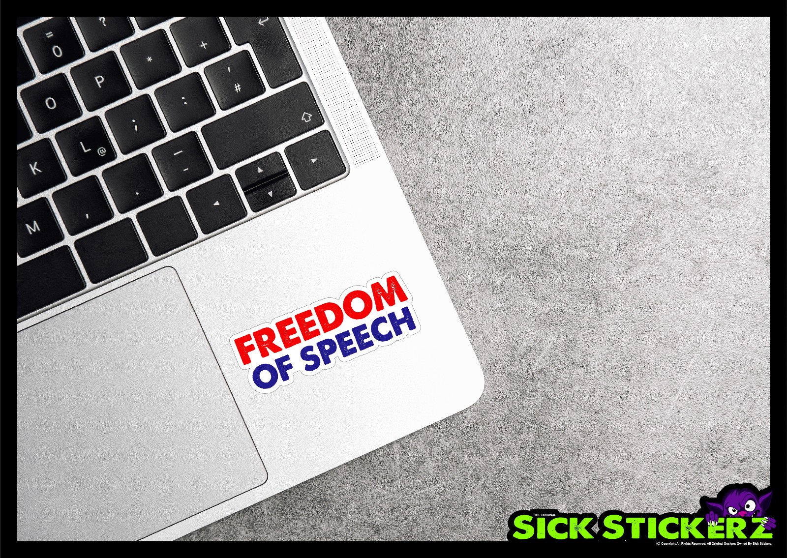 Freedom Of Speech Patriotic Sticker Decal Car Truck Window Red White and Blue