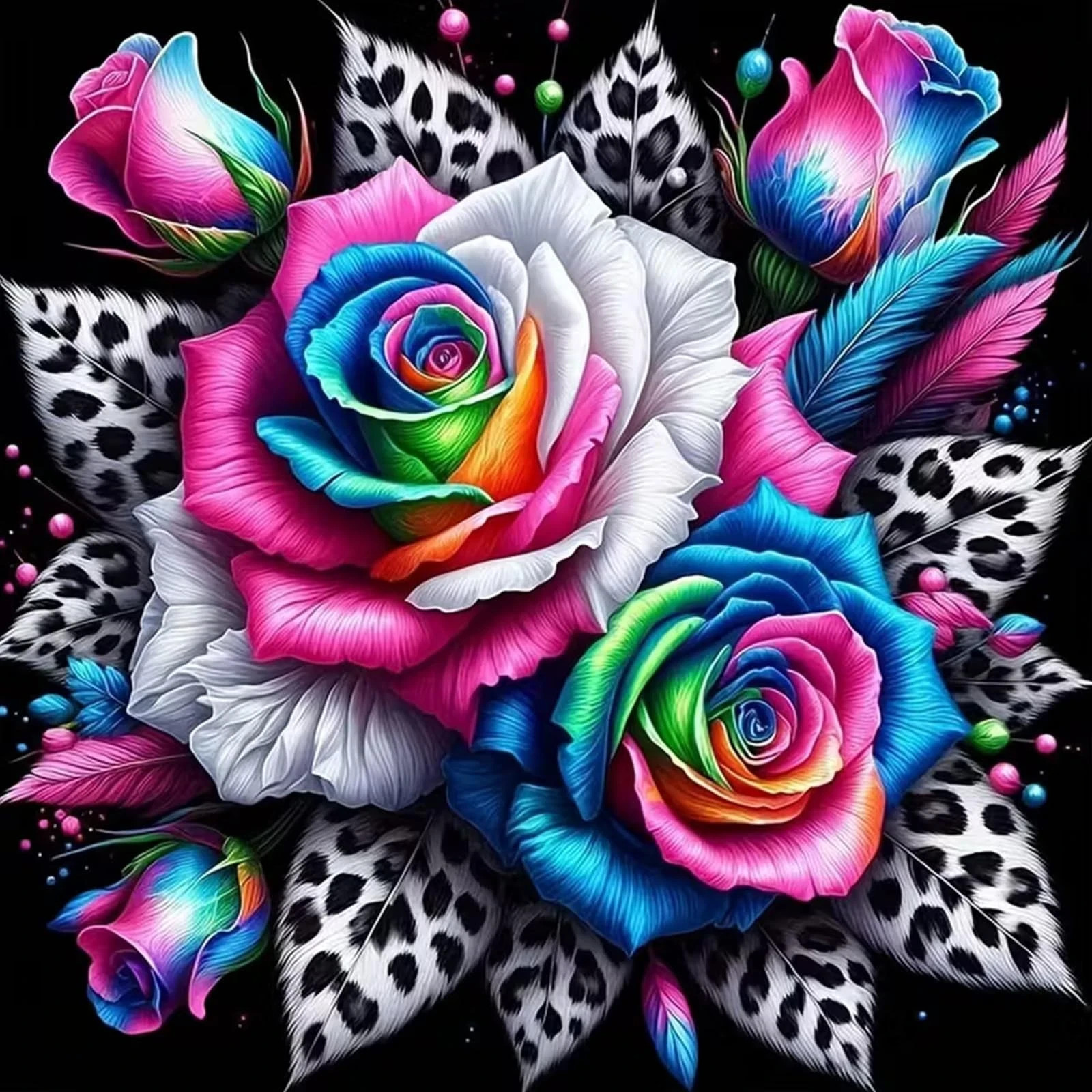 Colorful Flower Sticker Decal Laptop Wall Mirror Cup Tumblr Locker Bin