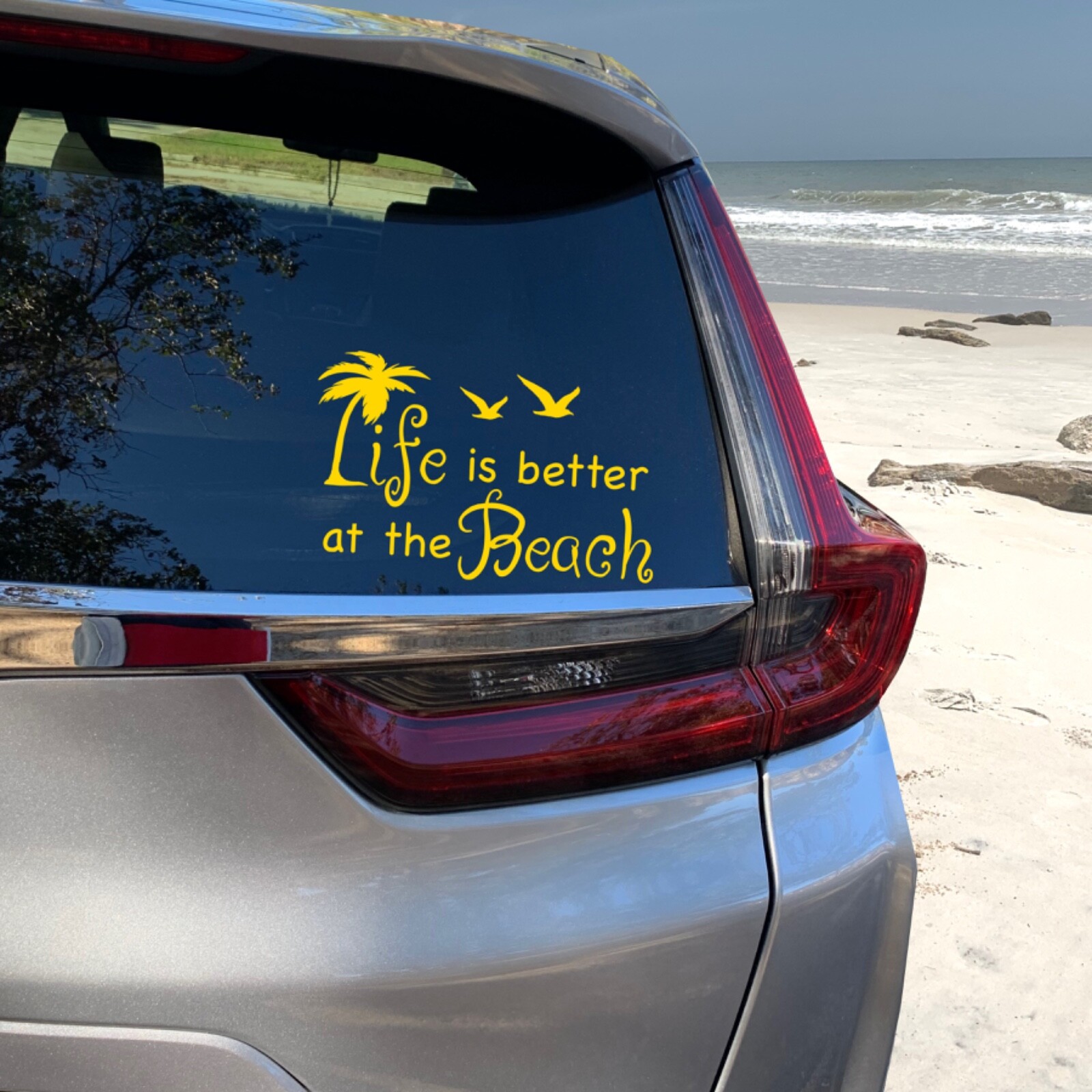 Life is Better at the Beach Decal. Beach Car Decal. Palm Tree Decal. Beach SVG.