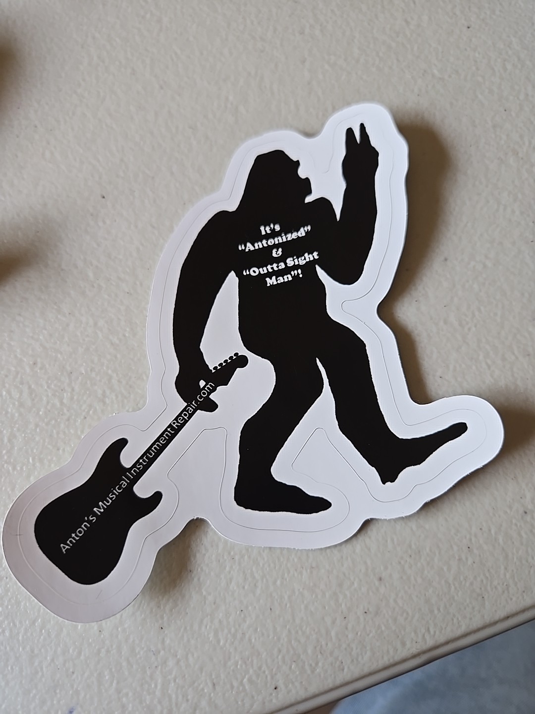Bigfoot On Electric Guitar Case Stickers, Good For Laptops And Water Bottles Too