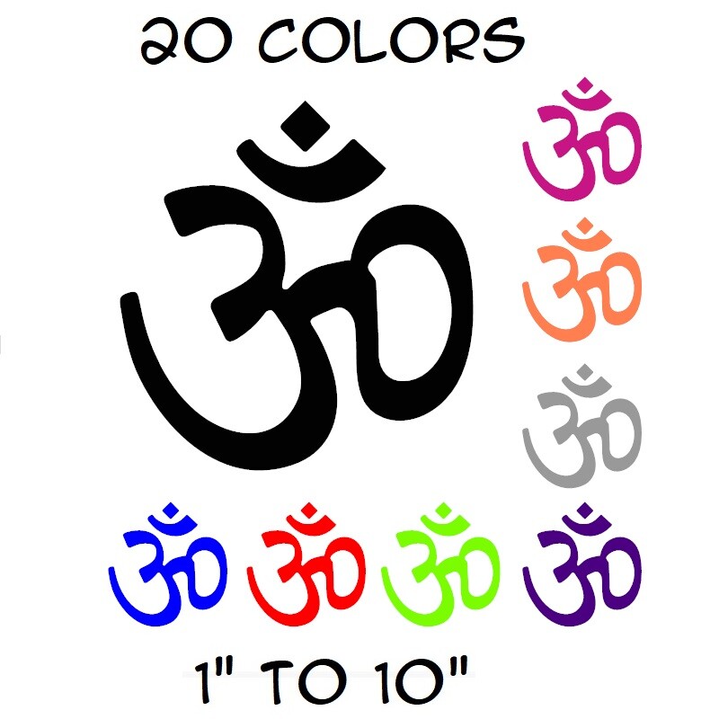 Aum Om Sticker Vinyl Decal – Spiritual Yoga Symbol Hindu Buddha Wall Car Window