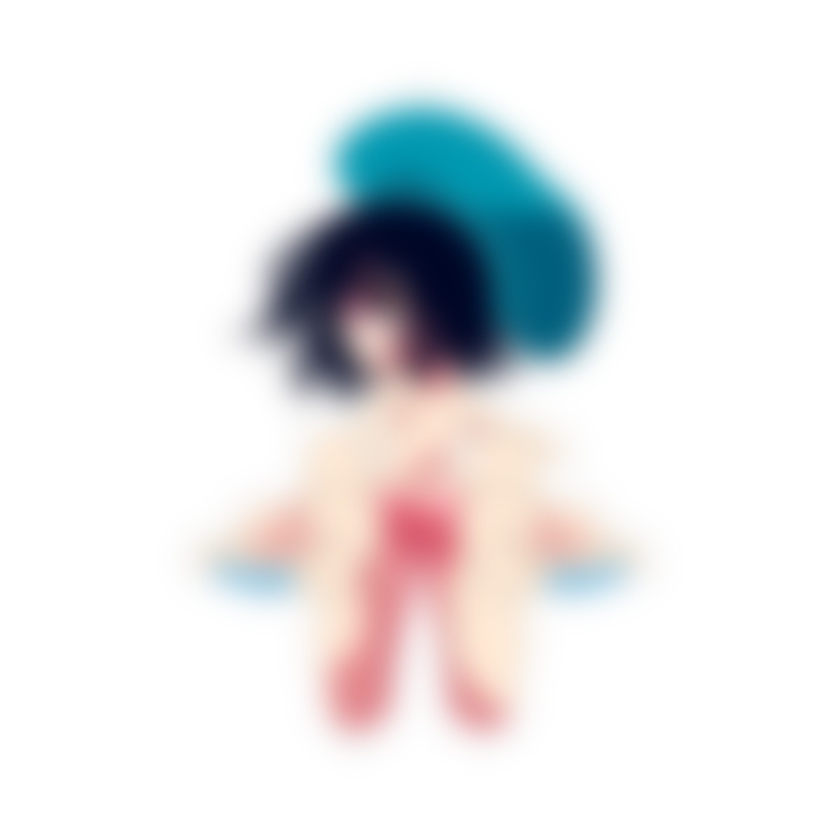 Anime Girl Lying Down Feet Sticker