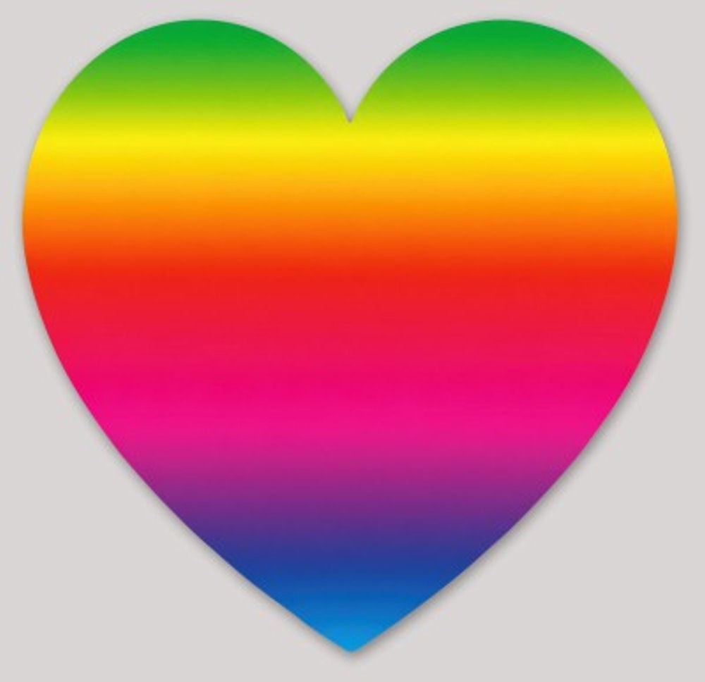 Rainbow Heart Sticker 7×7 Inch Pride Color Love Vinyl Decal