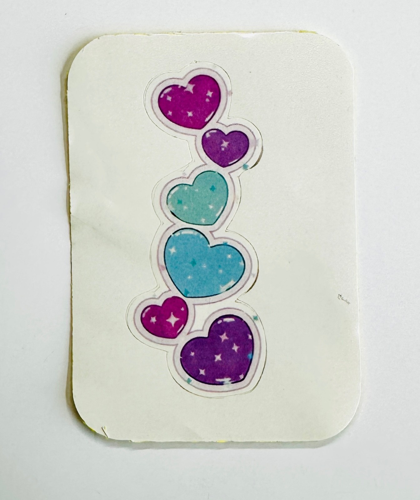 Hearts Sticker Decal Pink Purple Green Blue Love Happy