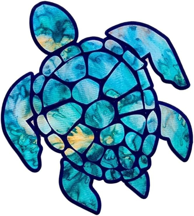 Ocean Sea Turtle Decal Waterproof Vinyl Sticker for Car Window Tumbler 5 H"