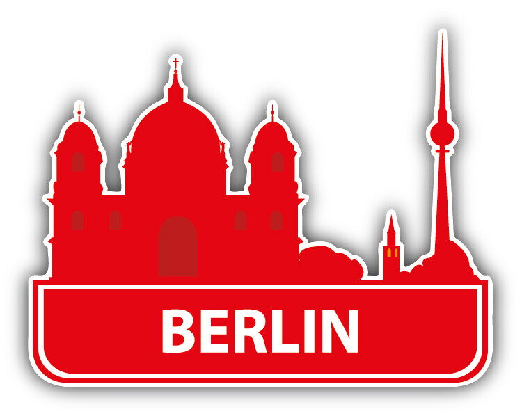 Berlin City View Germany Car Bumper Sticker Decal