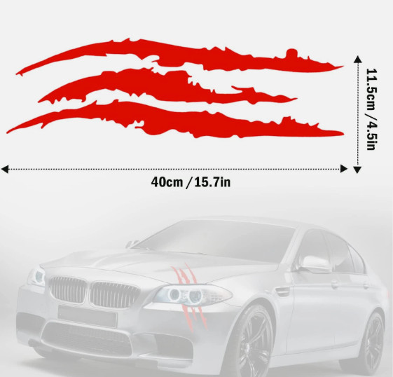 1x Car Headlight Monster Claw Marks Vinyl Decal Stickers Auto Graphics Overlay