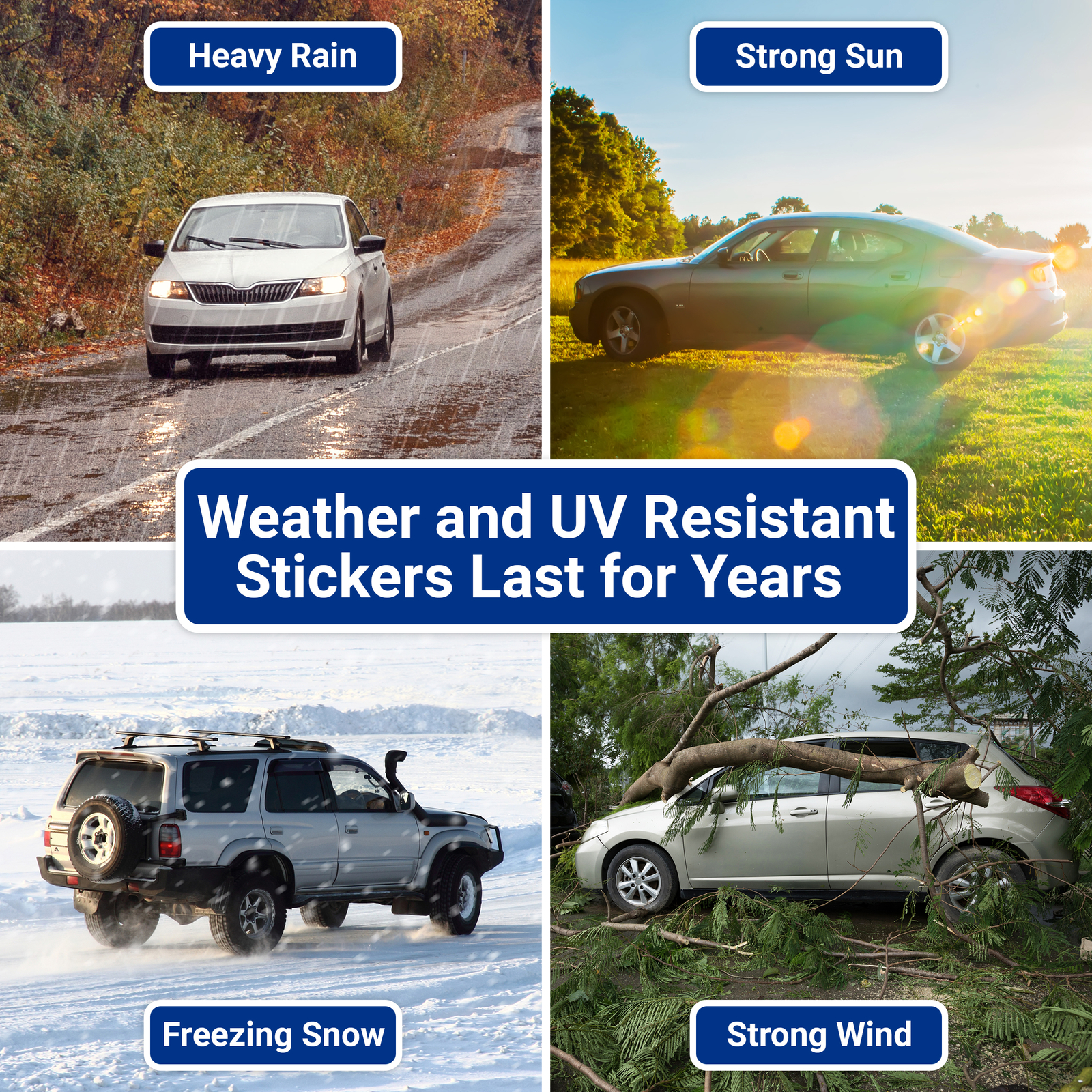 Ellopi 3×9 in Hilarious Anti-Tailgating Warning Bumper Stickers