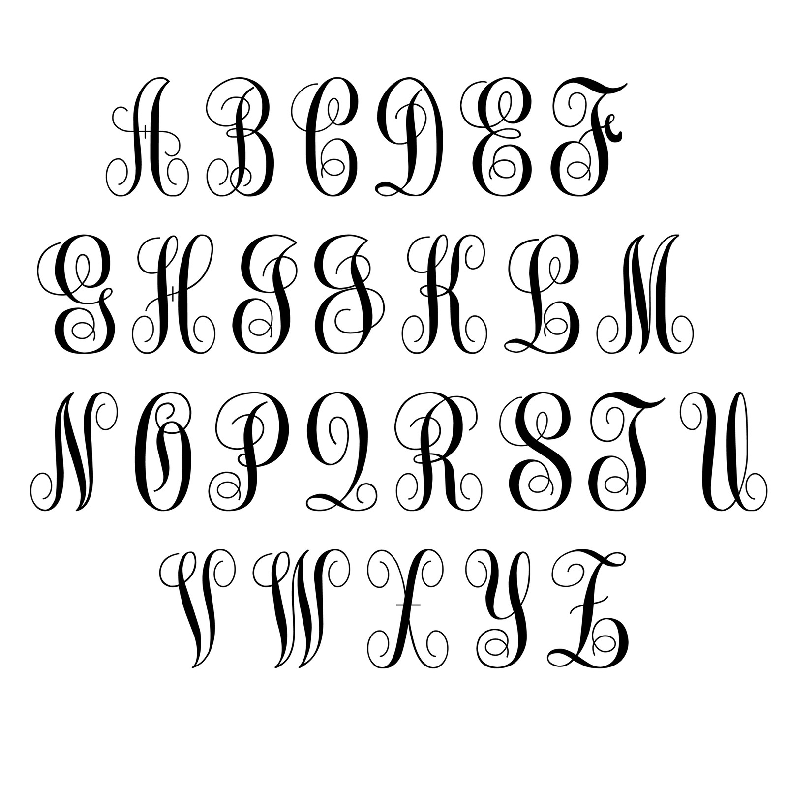 Monogram Custom Vinyl Decal Sticker Wall Car Laptop Phones Tablet Mirror Glass