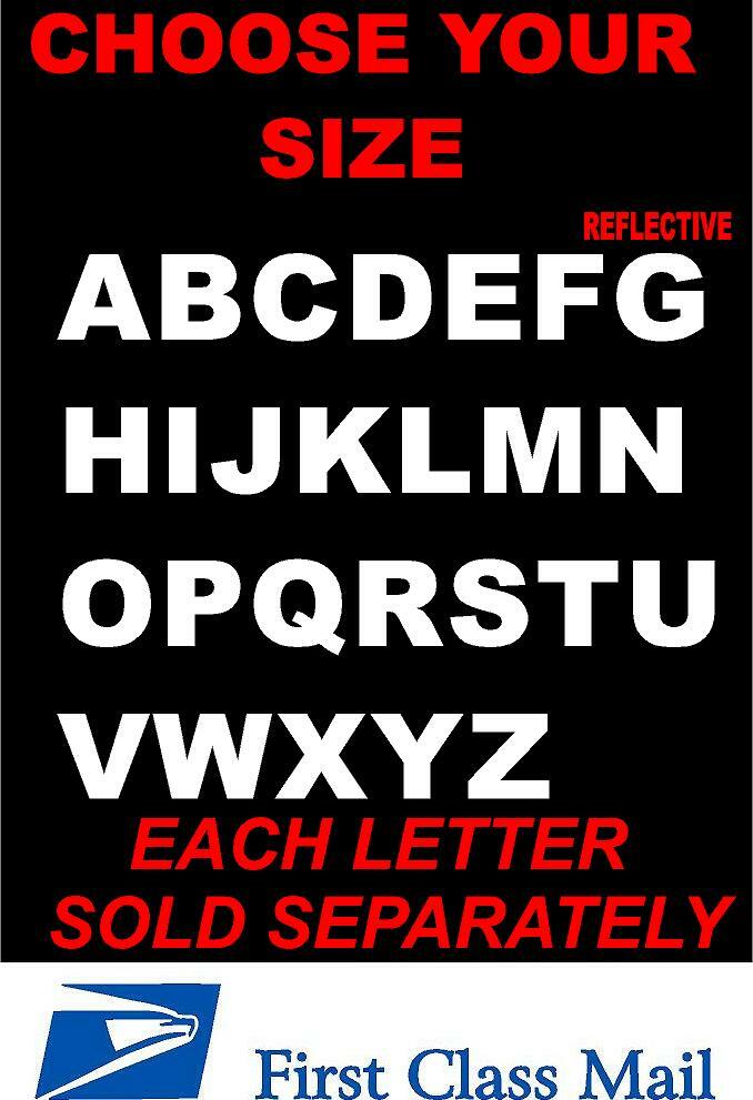 WHITE REFLECTIVE Street Address Mailbox House LETTERS vinyl decal sticker