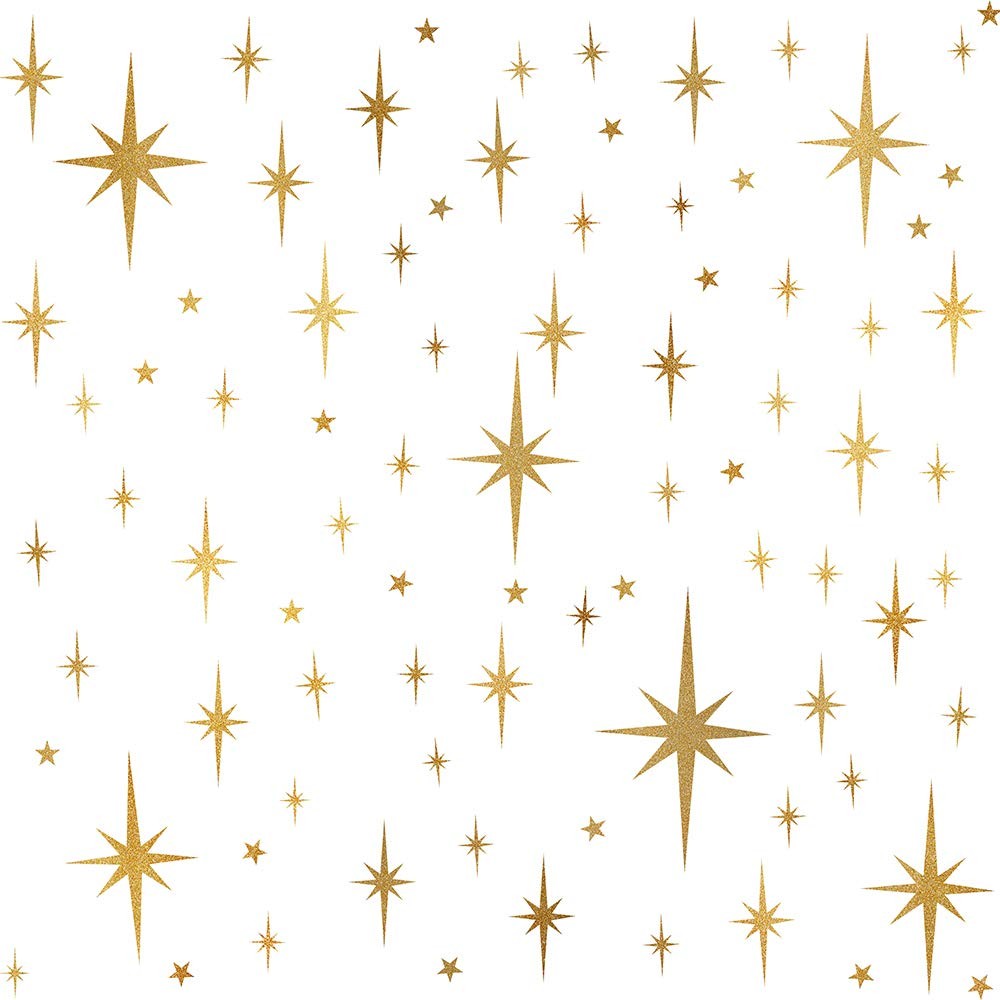 Star Wall Stickers Girls Room Decals Retro Starburst -Vintage Gold
