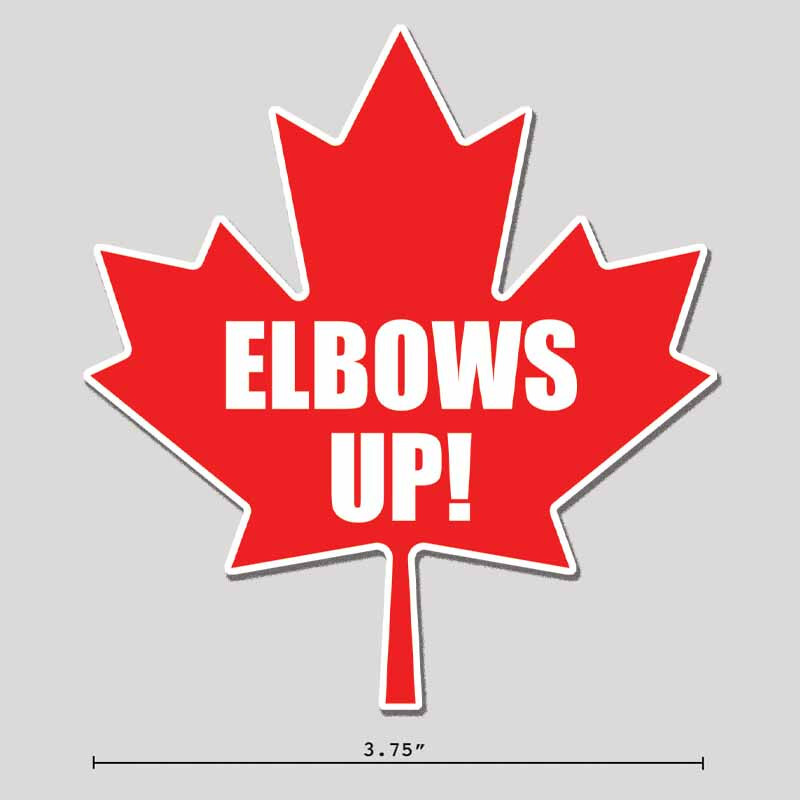 Elbows Up Canada 3.75" Vinyl Sticker