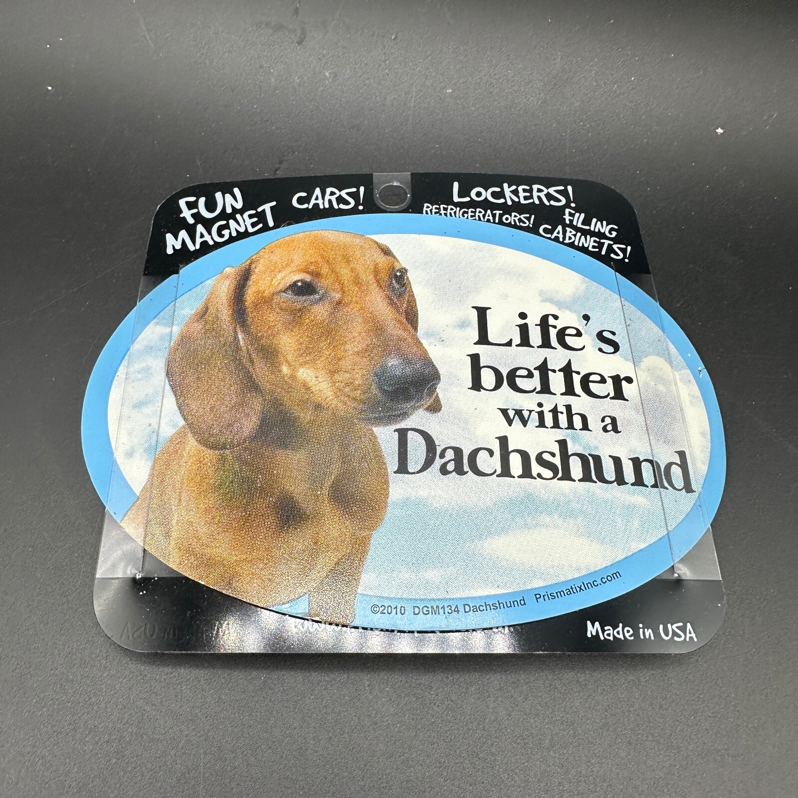 Life's better with a Dog Magnet Decal Oval Made in the USA Prismatix Pick Breed