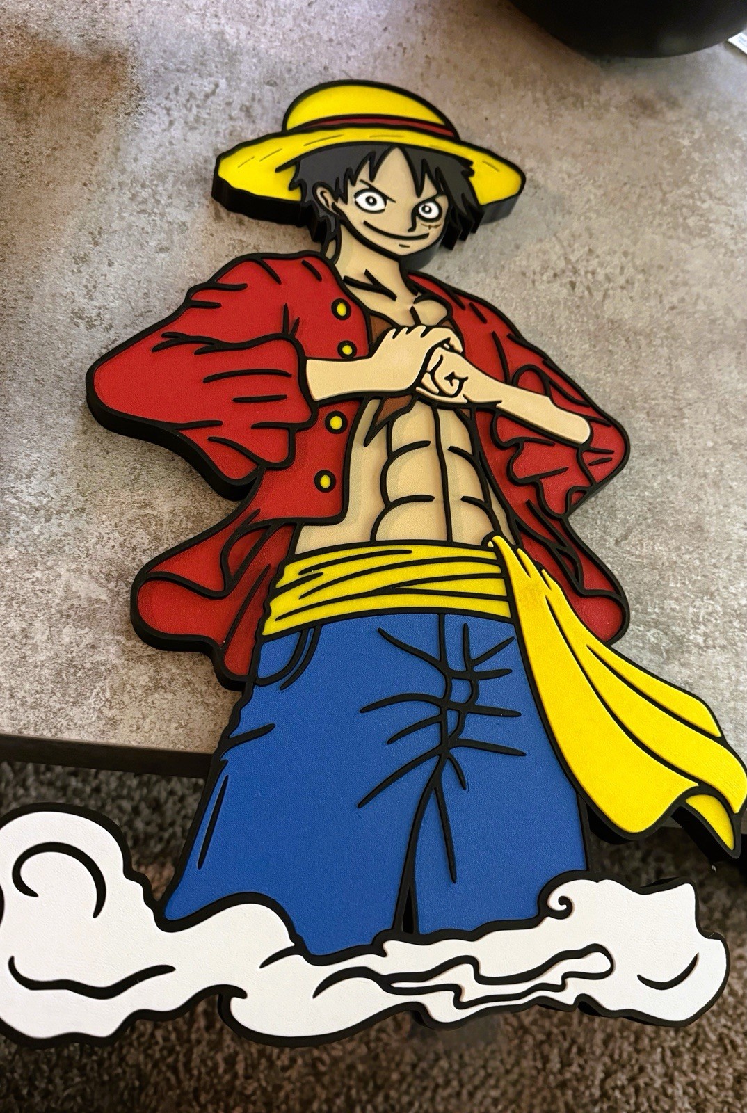 Luffy One Piece Wall Art – Anime Gaming Room Decor