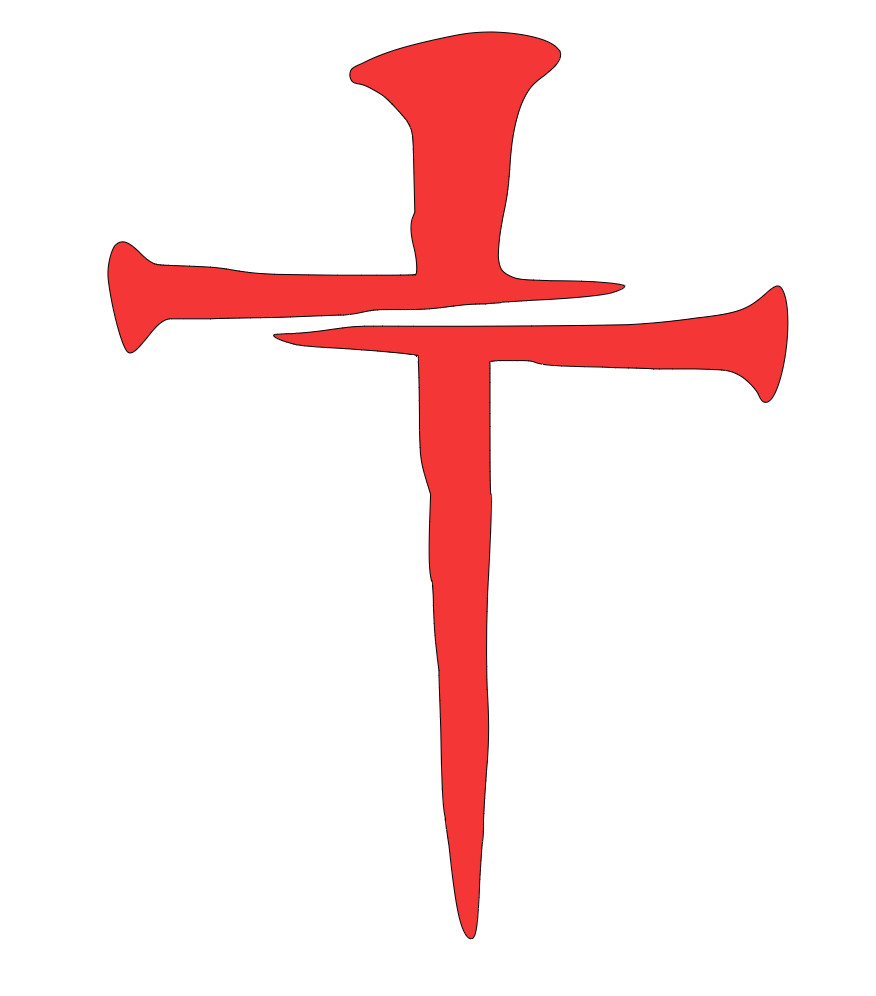 Cross Nails Vinyl Die Cut Decal Sticker – Jesus Christ Christian Religious God