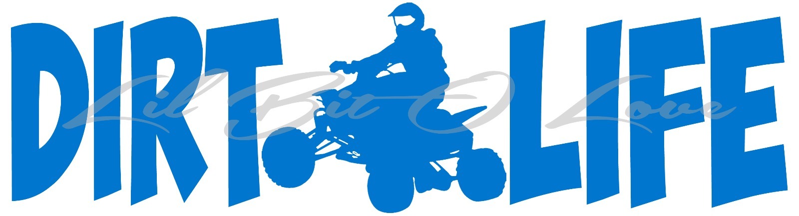 DIRT LIFE QUAD ATV 4 WHEELER RACING VINYL DECAL FREE STYLE VEHICLE CAR STICKER