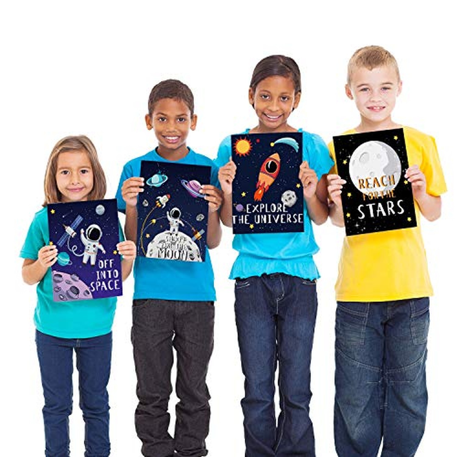 Blulu 9 Pieces Outer Space Decor for Kids Room Boy Bedroom Space Posters 8 x …