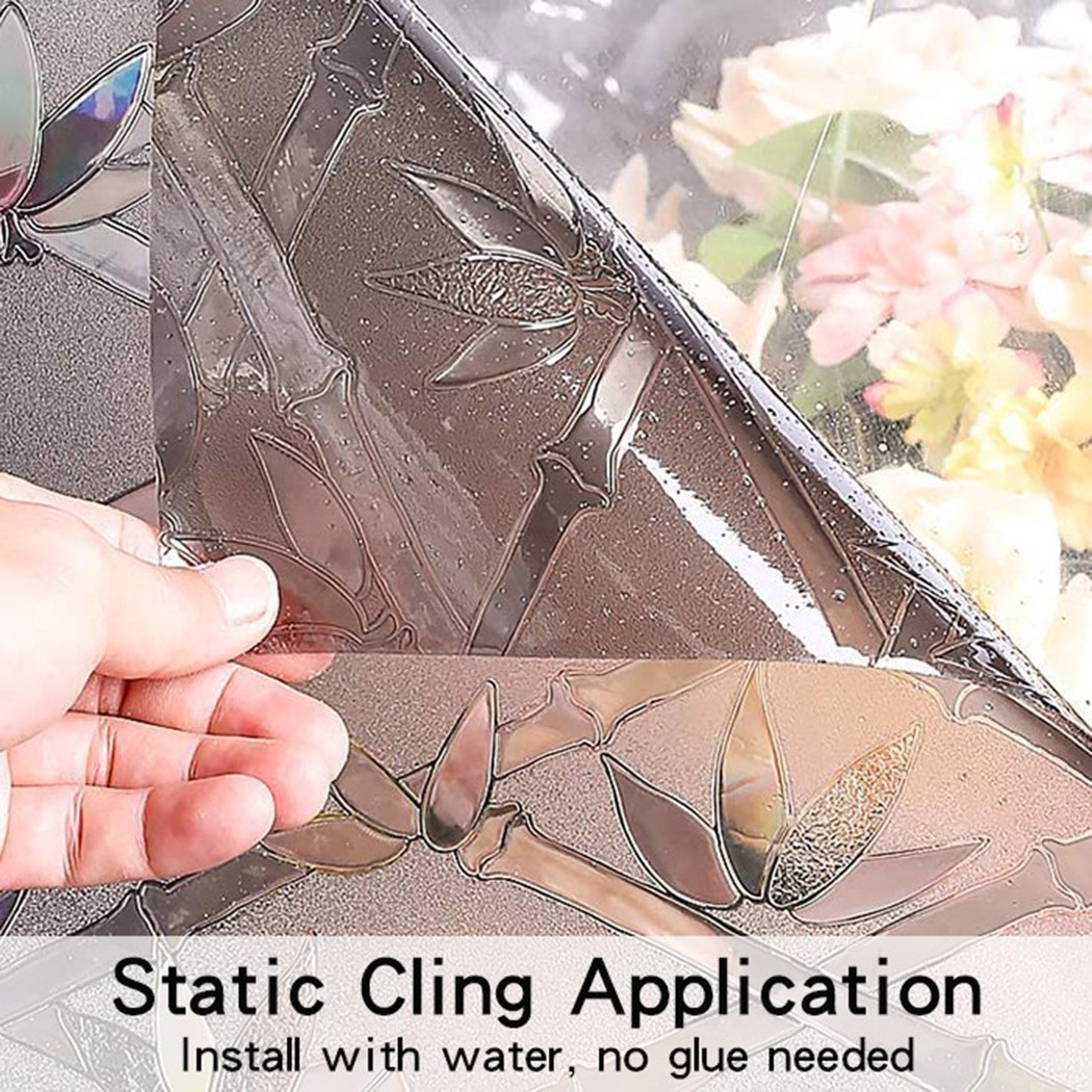 Roll Privacy Window Glass Film Sticker Static Cling 3D Frosted Stained 45*100CM