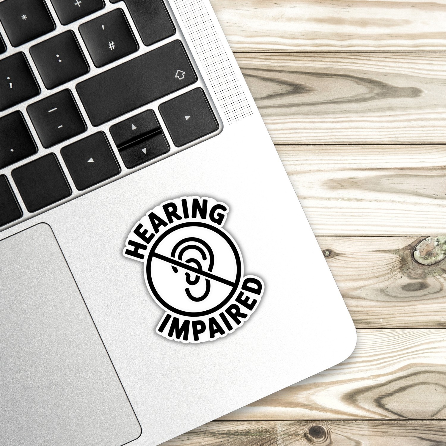 4Pcs Hearing Impaired Stickers – Hard of Hearing & Deaf Awareness Vinyl Decals