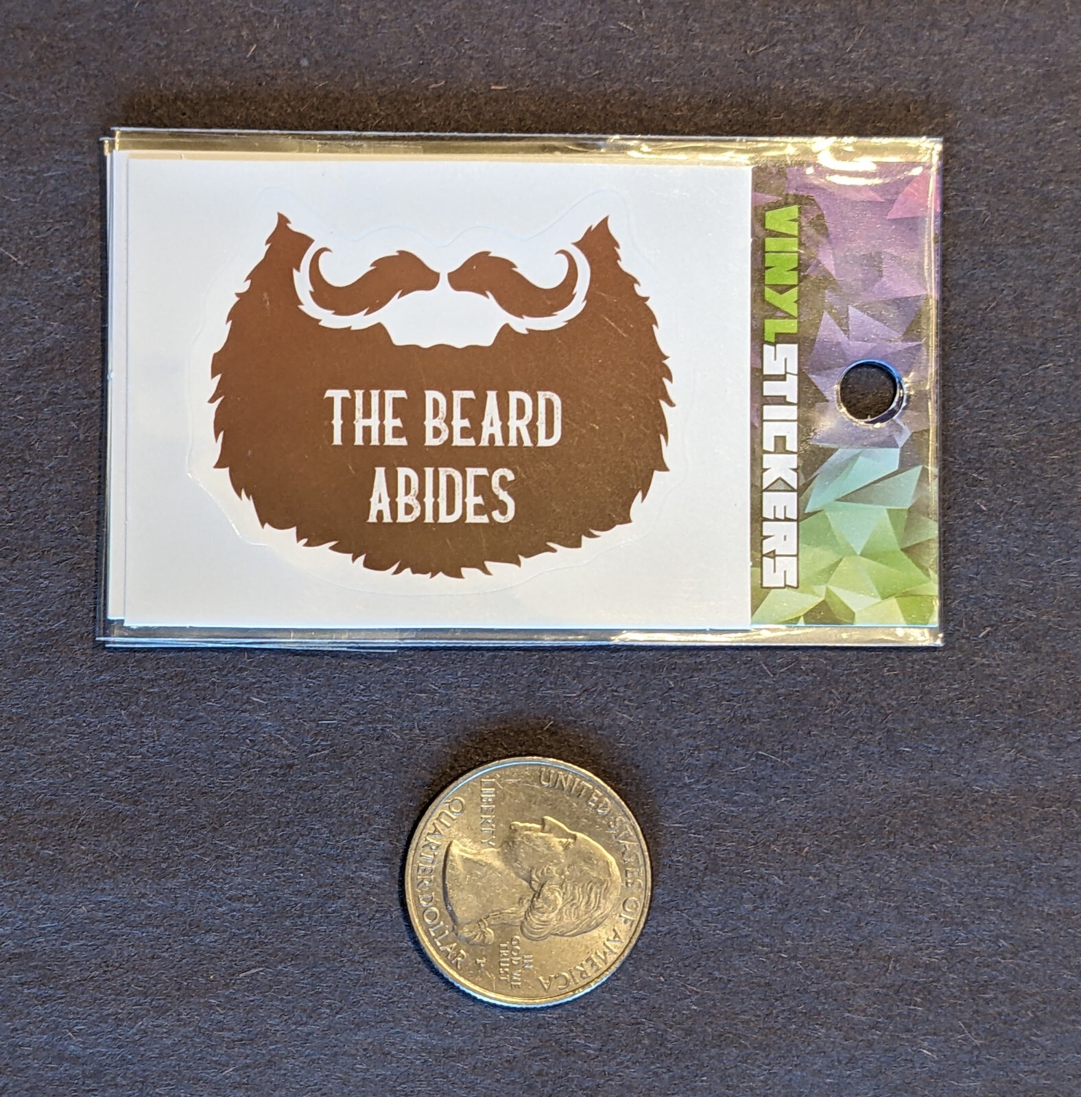 The Beard Abides Vinyl Sticker UV & Weather Resistant 1.13/16 x 2.5 inches