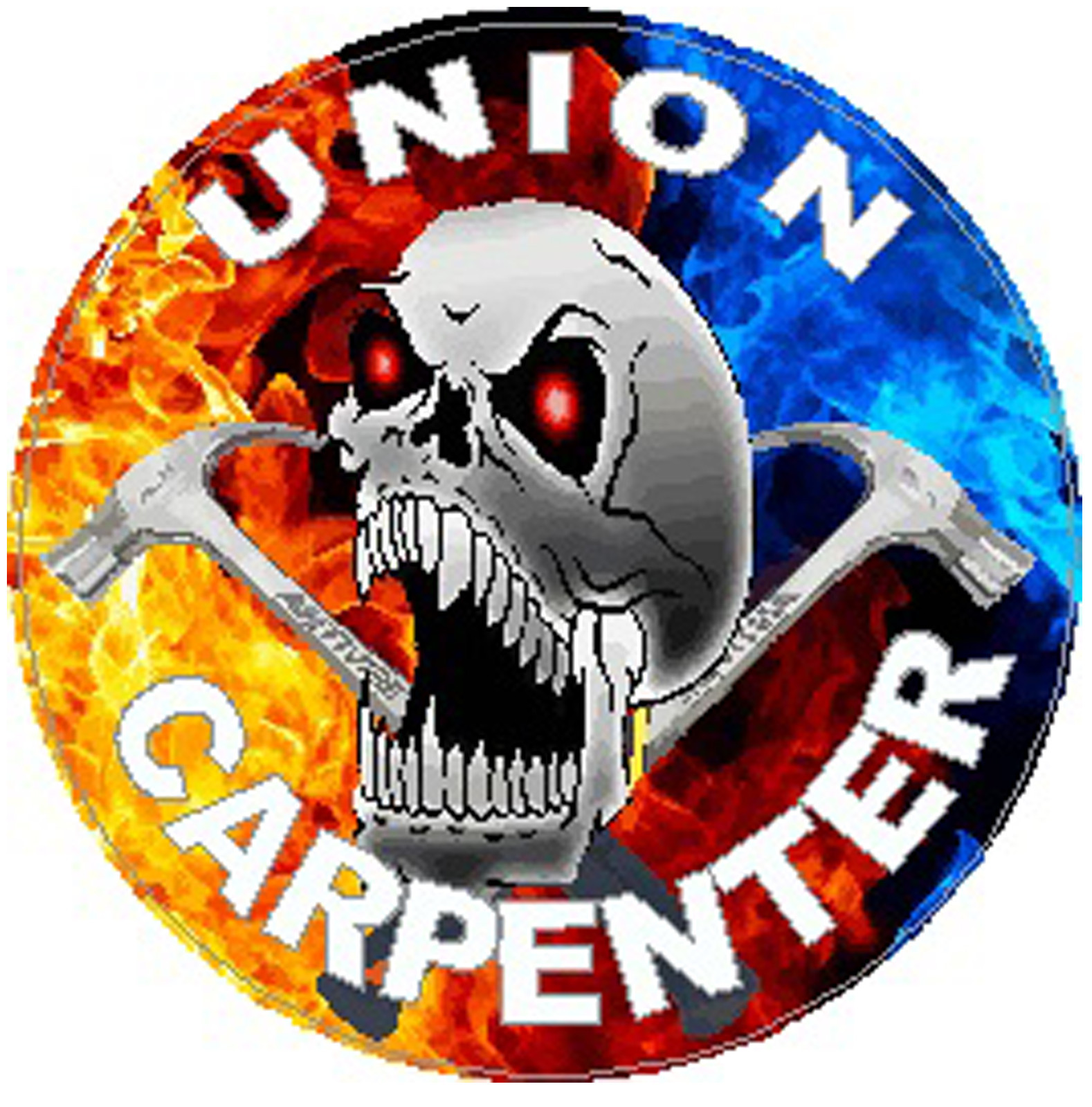 union carpenter siwth yellow and blue flames, CC-8
