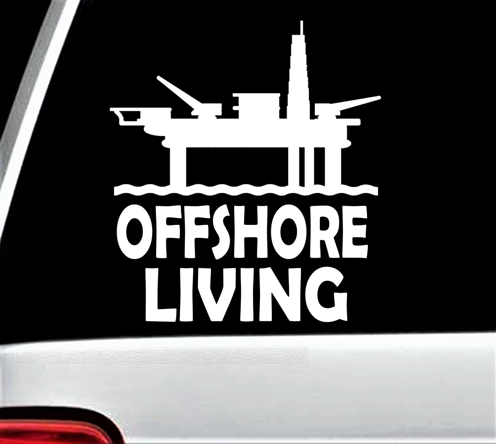 Offshore Living Oil Rig Oilfield Decal Sticker Welder HAT Pump sup Jack E1067