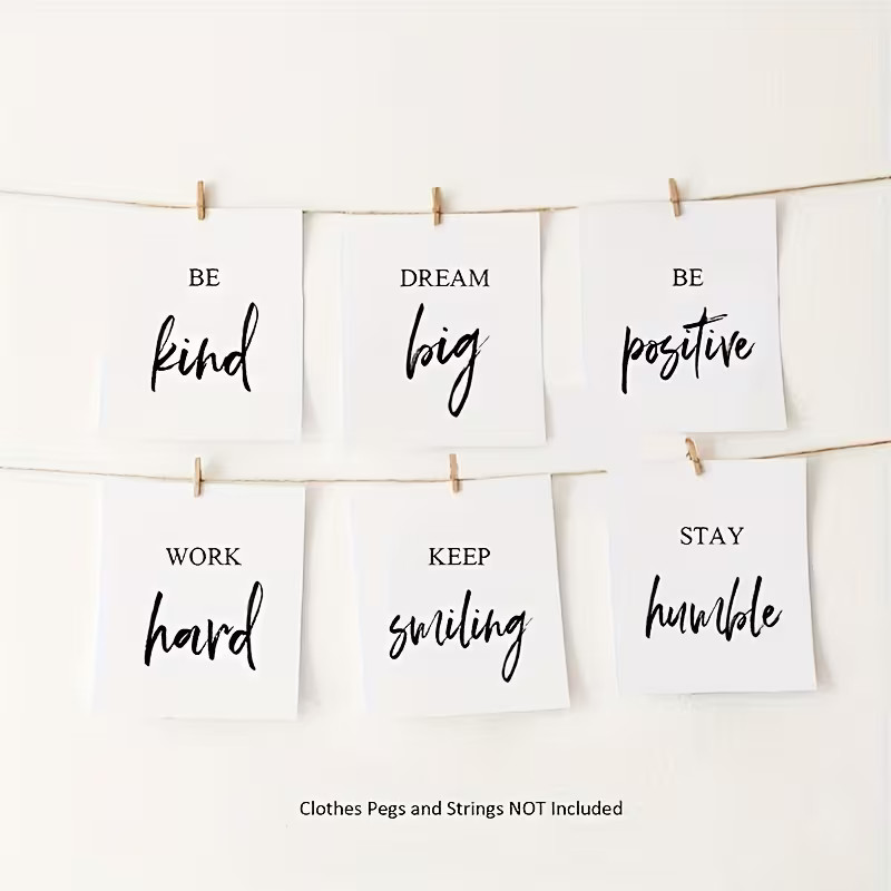 Inspirational Motivational Wall Art Quotes Sayings Home Office School Class 8×10