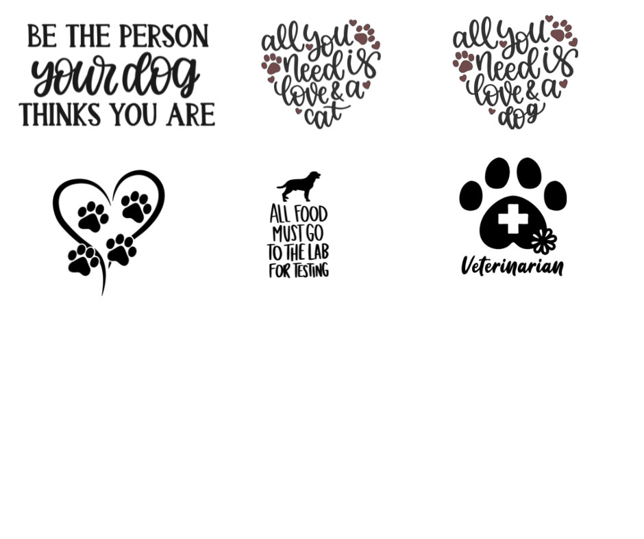 Pet Theme Car Window Decals (PLEASE READ DESCRIPTION FOR DETAILS)