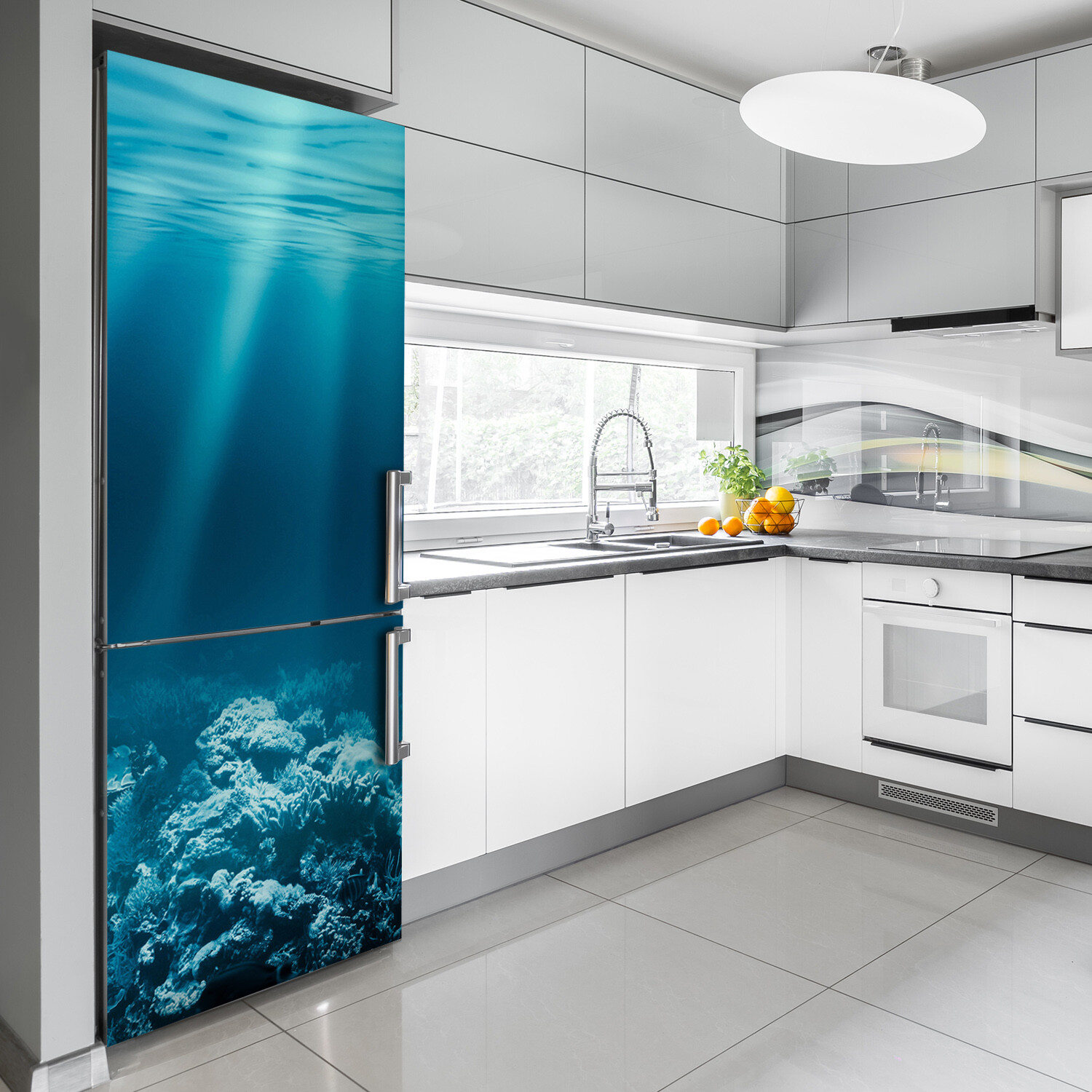 Self adhesive Fridge Magnet removable Sticker Landscapes Underwater world