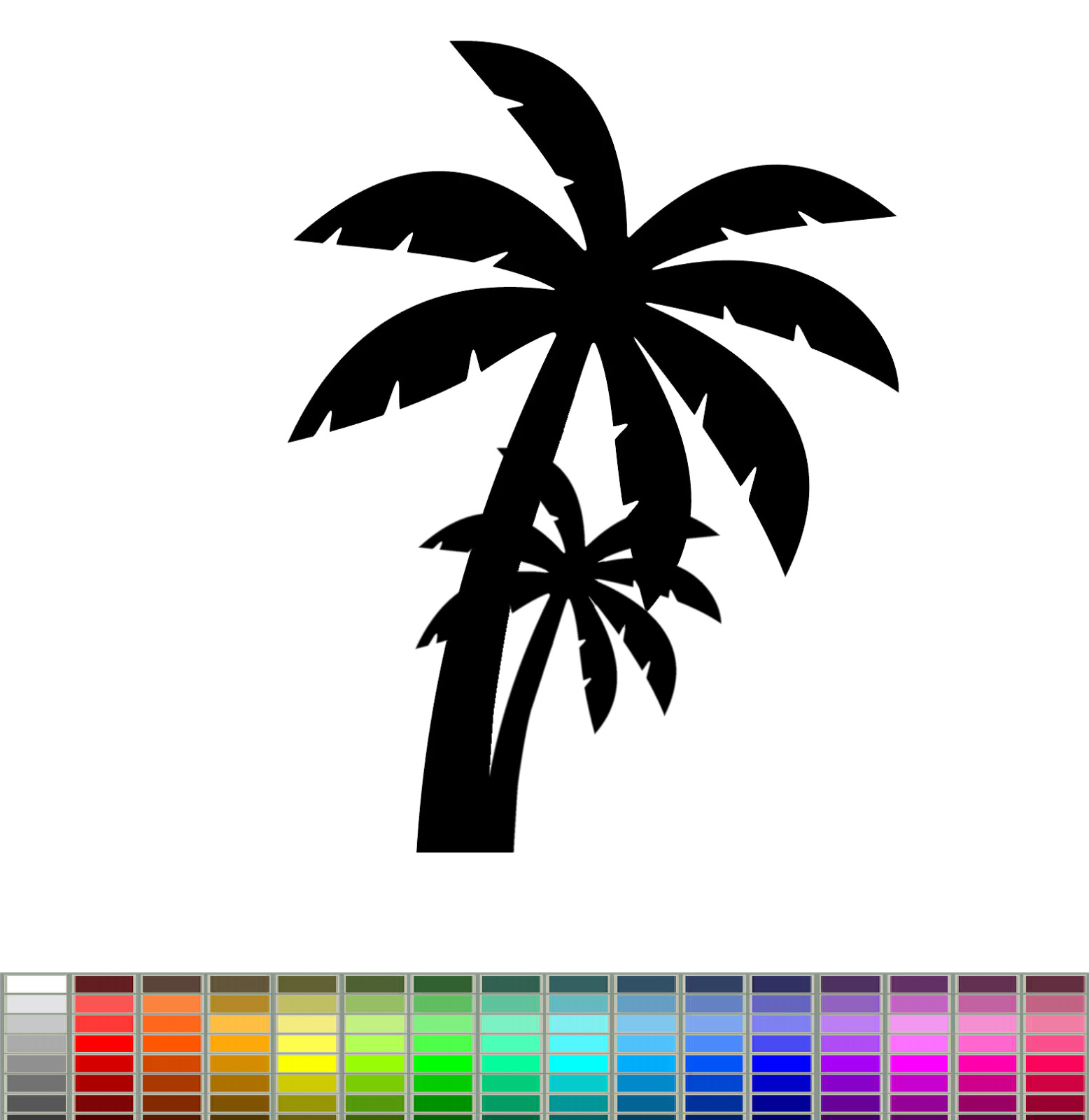 Palm Tree Sticker Vinyl Decal Tropical Island Beach Ocean Wall Car Window