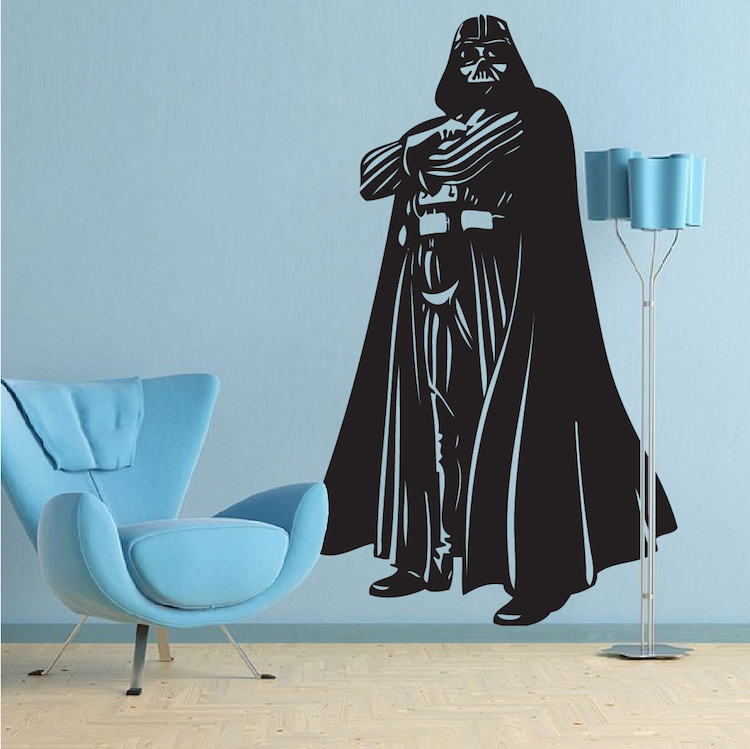 Darth Vader Full Body Decal, Star Wars Wall Vinyl, Dark Side Wall Sticker, g67