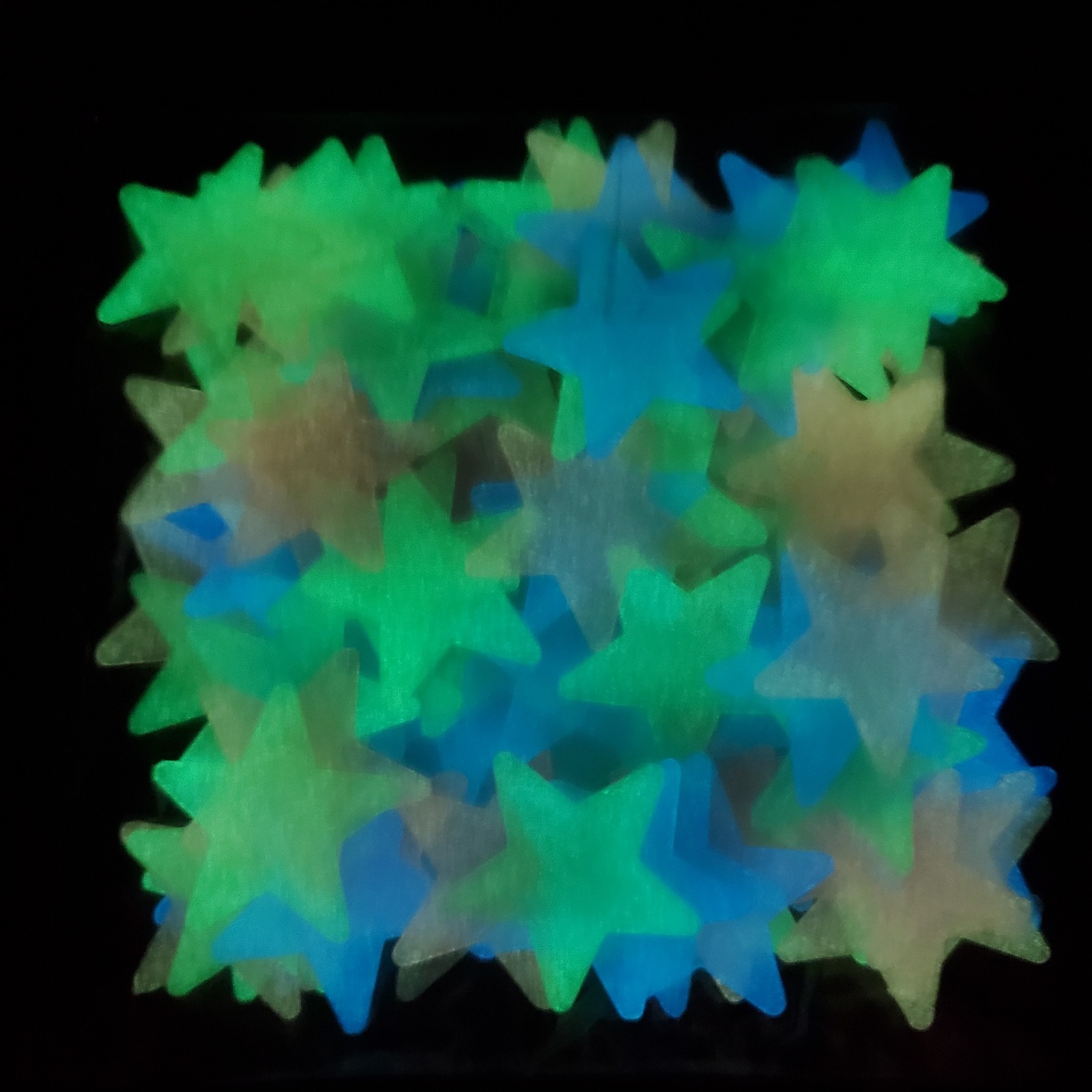 Glow in Dark Stars Blue Green Pink for Ceiling Walls Kids Room Decor 100 Ct. USA