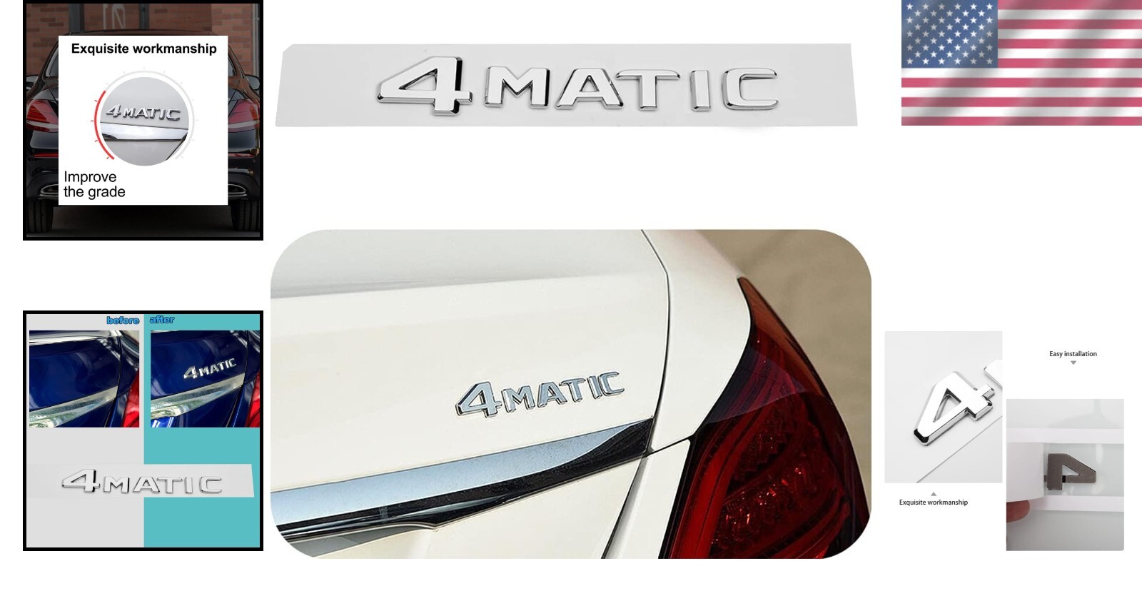 Adhesive Chrome Emblem for Mercedes-Benz – Elegant Upgrade for Your Vehicle