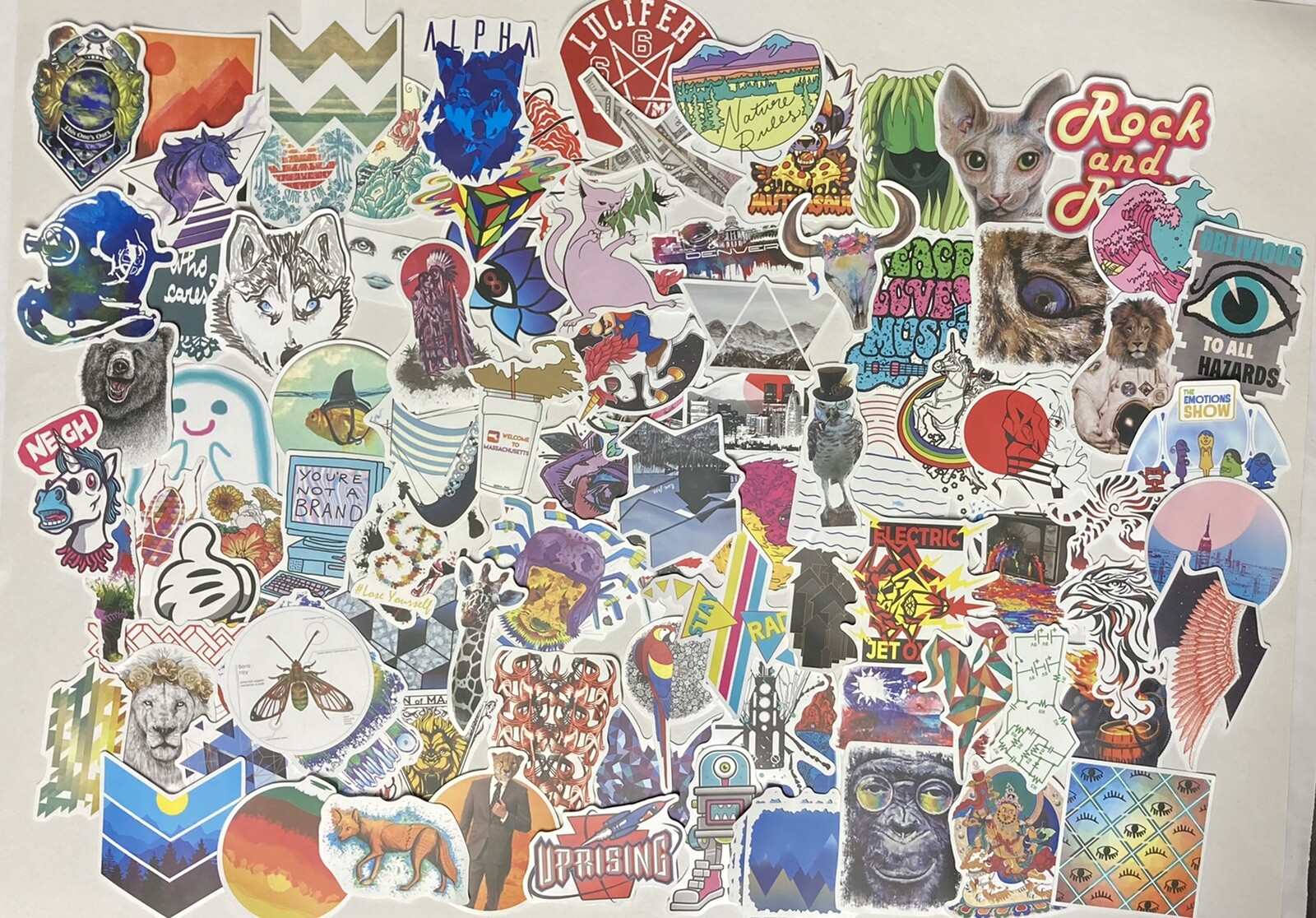 100 Assorted Vinyl Stickers