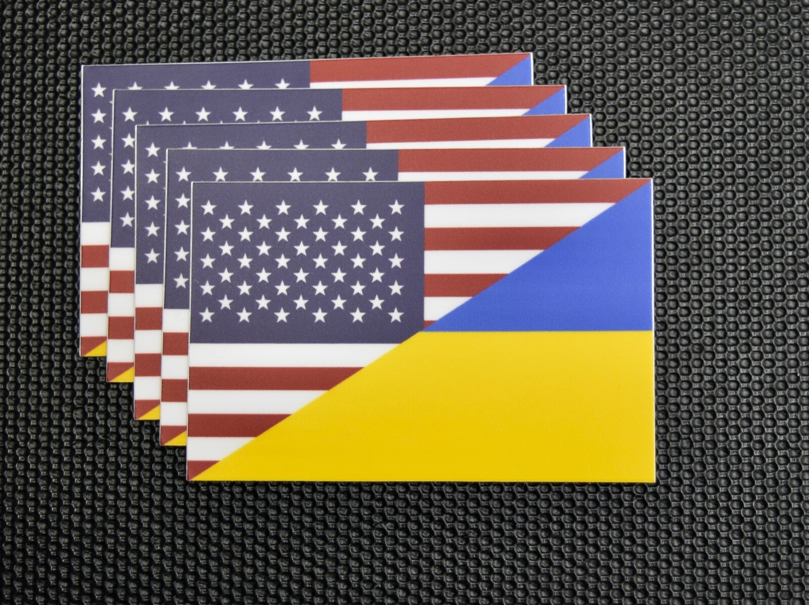 USA Ukraine Friendship Flag 5-Piece Sticker Set Slava Ukraini FCK PTN