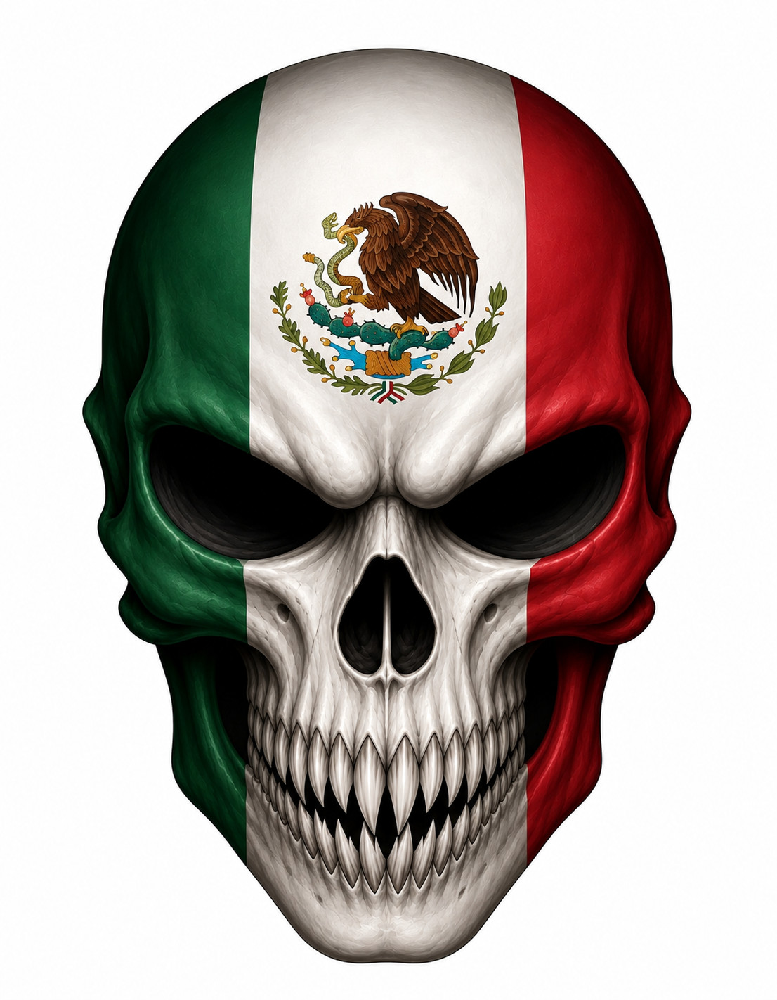 MEXICAN SKULL Flag Decal Sticker Car Truck Mirror Phone Bumper Window Wall Cup