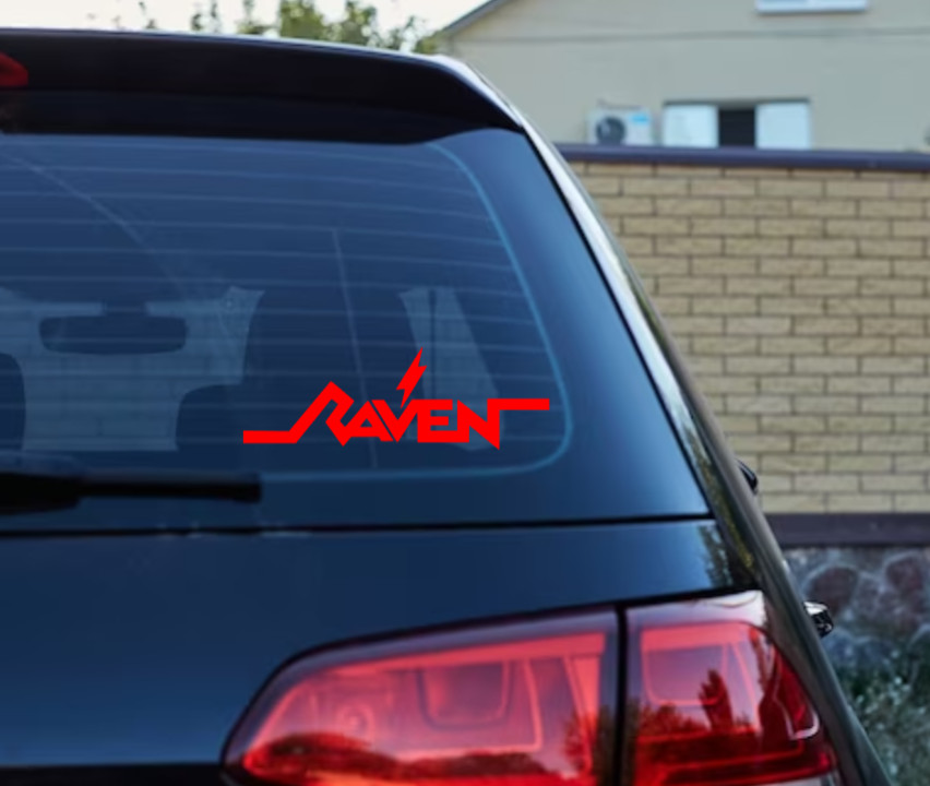 Raven Vinyl Logo Sticker Decal Heavy Metal Band Car Bumper Iron Maiden NWOBHM