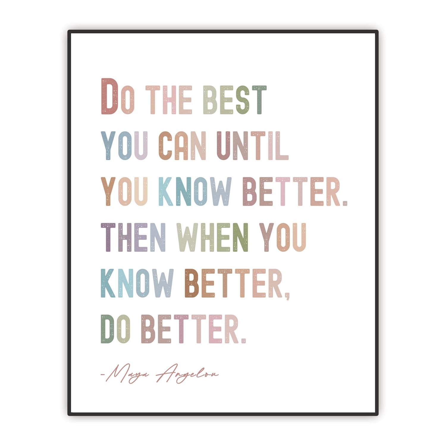 Motivational Wall Decor, Maya Quote for Kids, Affirmations Quote, Office Wall…