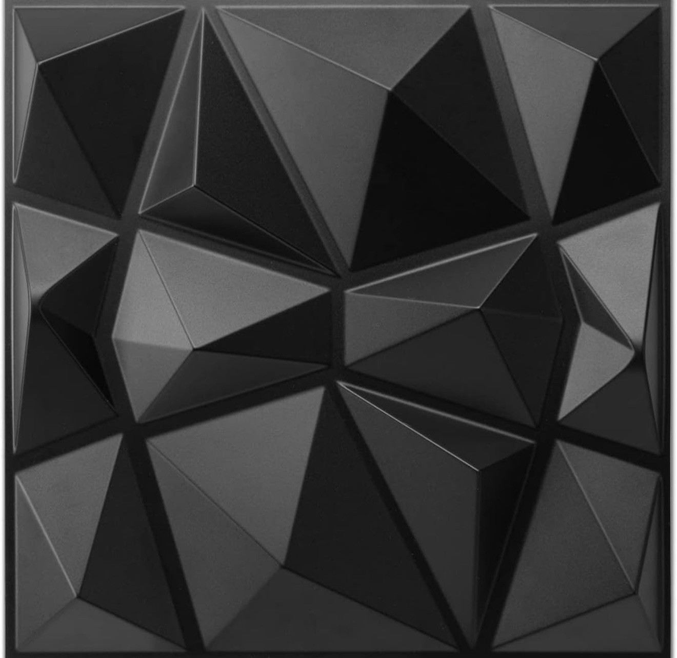 Art3d Decorative 3D Wall Panels in Diamond Design, 12"x12" Matt White (33 pack)