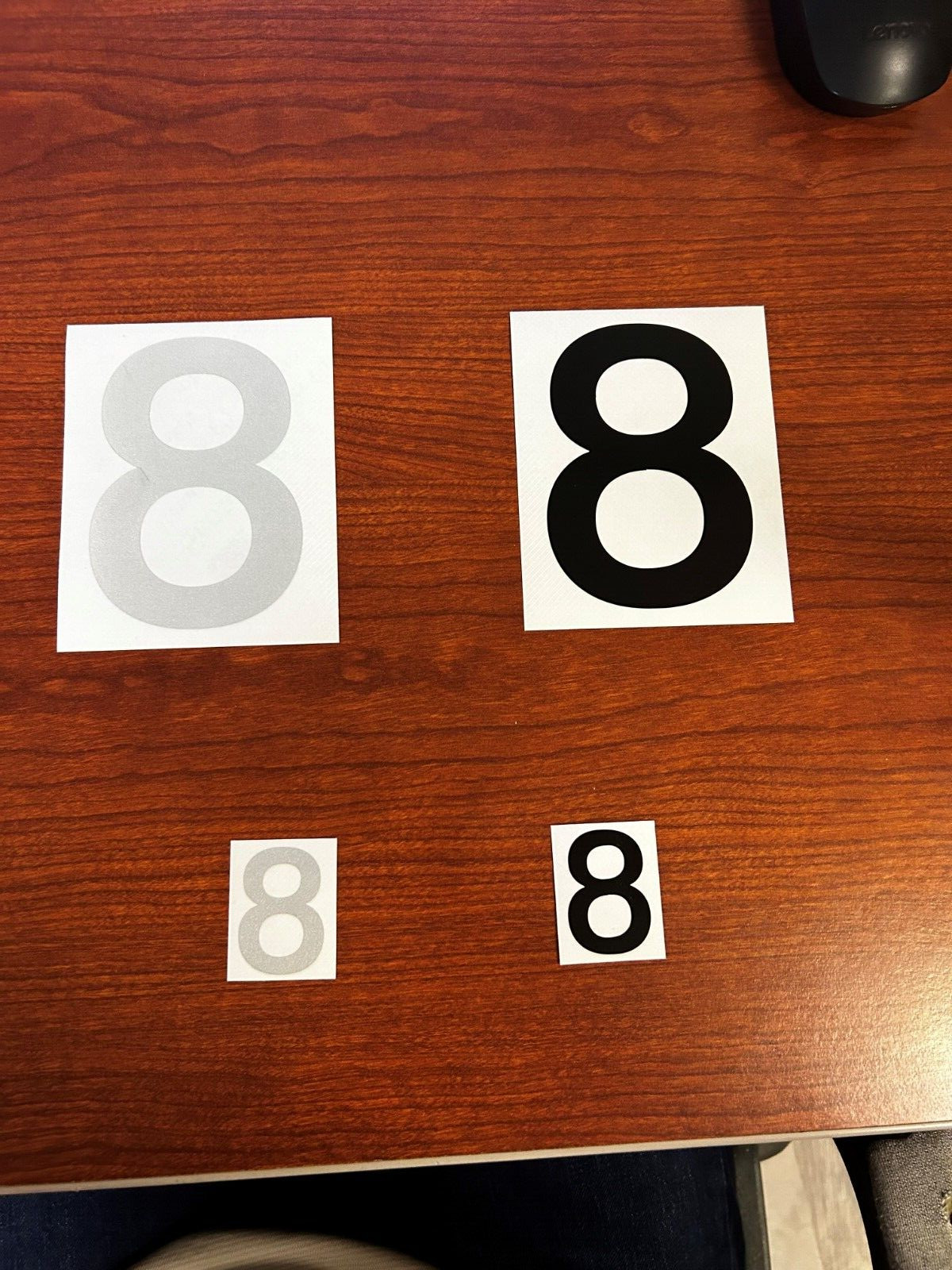 3M Reflective Numbers – 1.5" and 4" Sizes – Black and White Variations