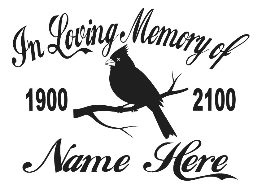 In Loving Memory Cardinal Decal Loved One Visits Bird Car Window Vinyl Sticker
