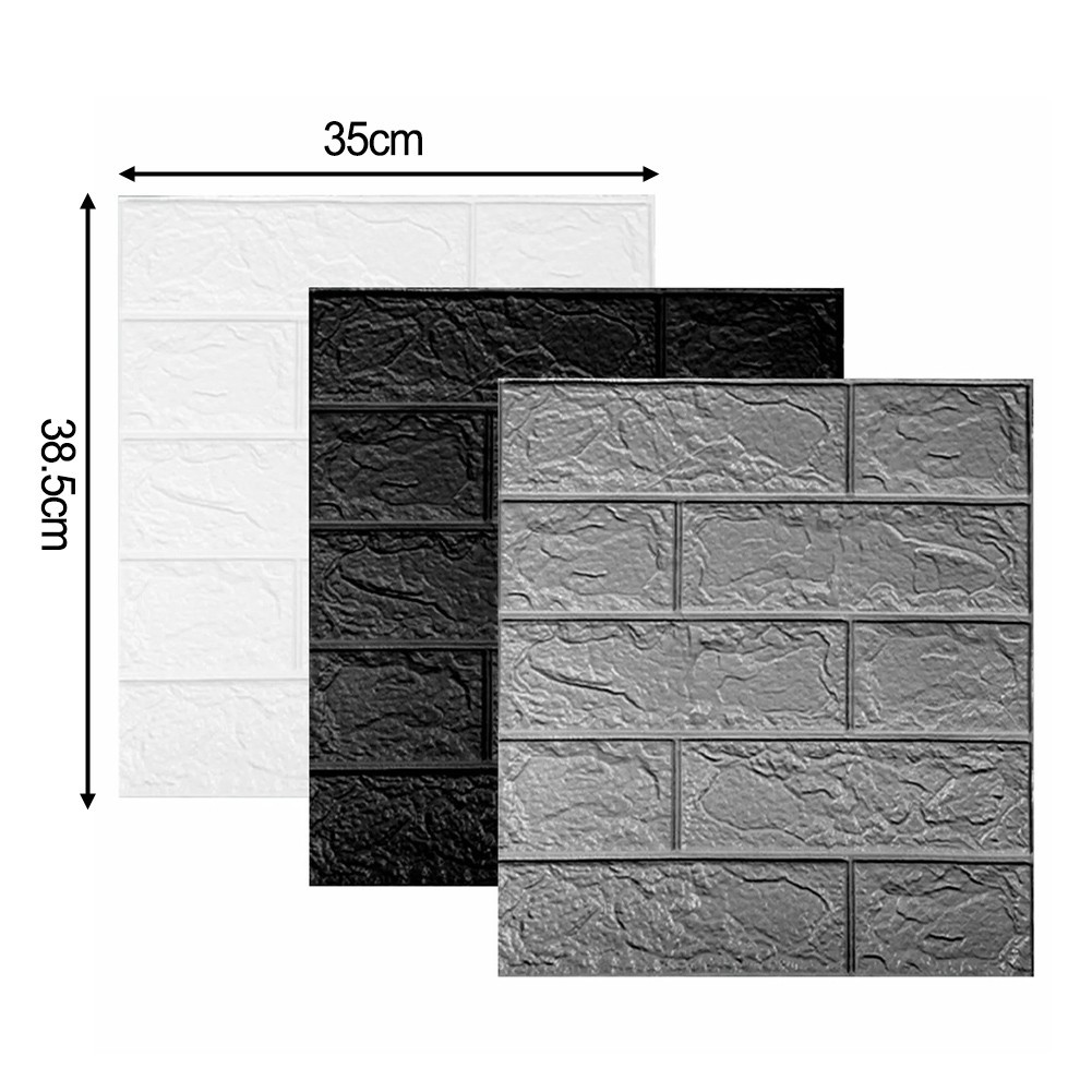 Soundproof Wall Panel Stickers Waterproof Foam Tiles DIY Design Easy Care