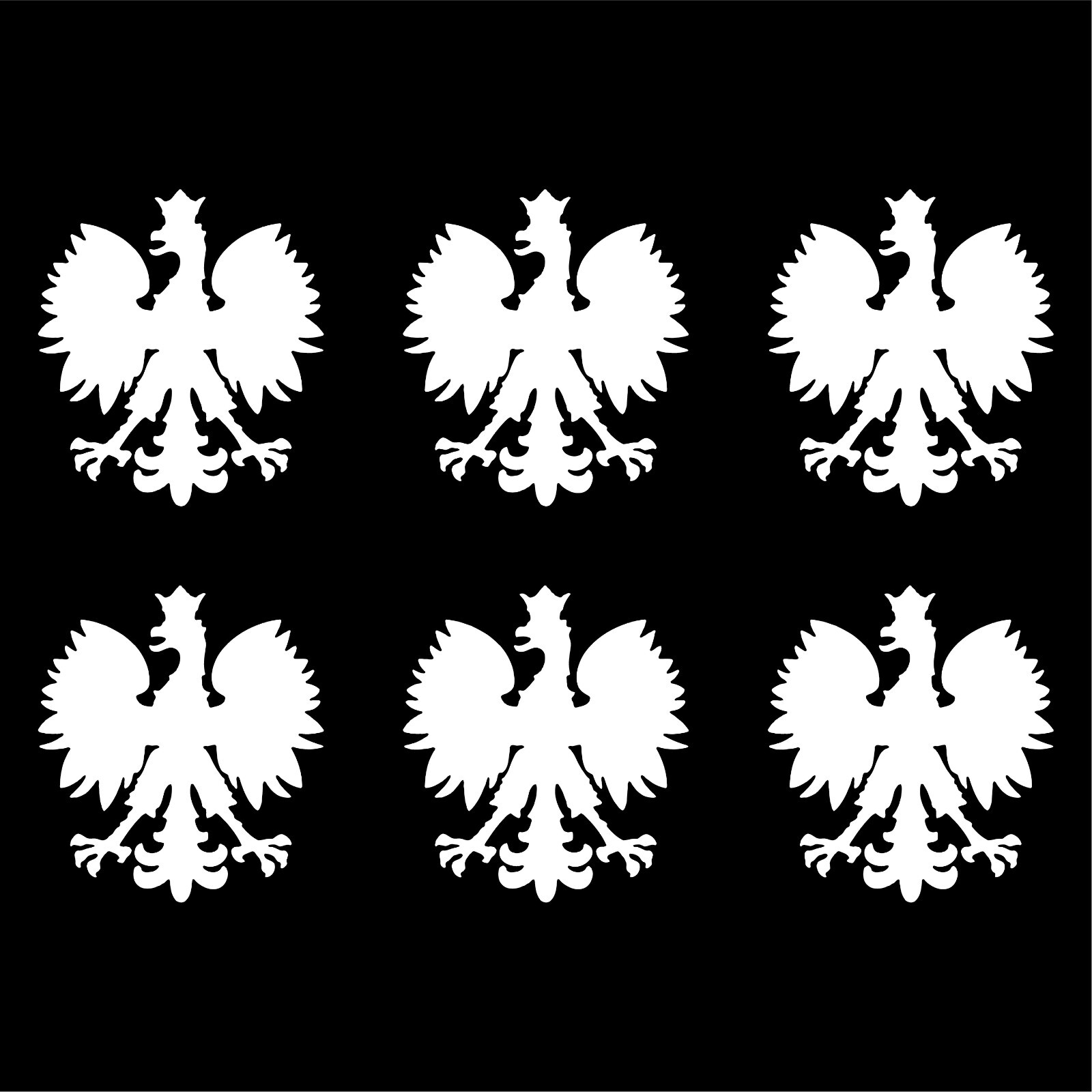 Small Polish Eagle set of 6 Vinyl Decals Phone Polska Eagle Stickers Sheet