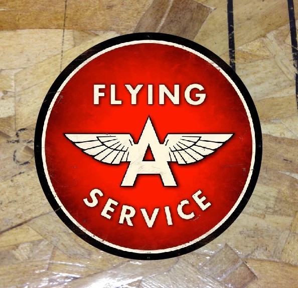 Vintage Flying A Decal Sticker Distressed Oil Gas Old school Choose Sz – 3 for 1