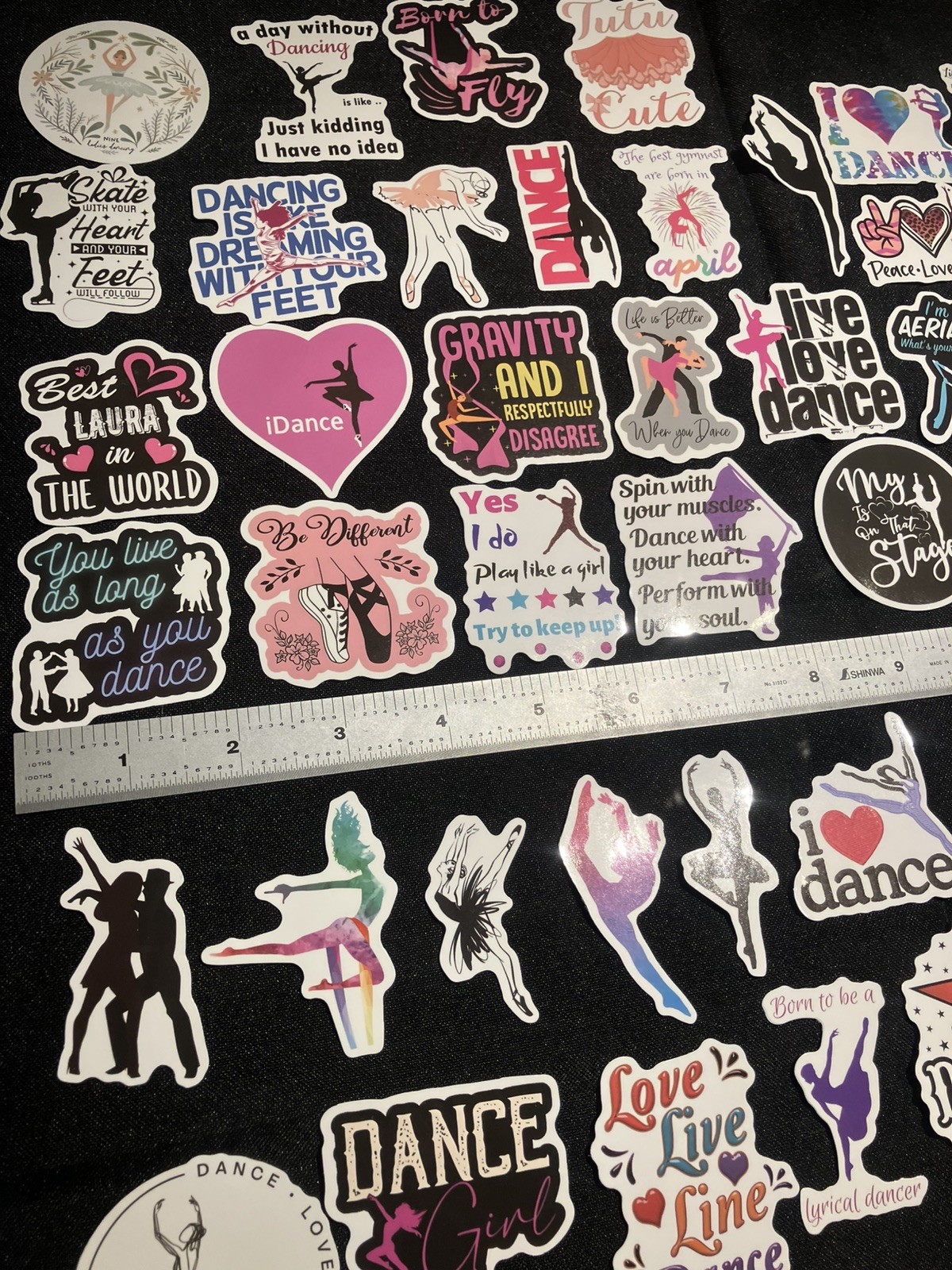 LOT OF 10 PCS DANCE lover dancing dancer tap ballet movers Vinyl Sticker flakes