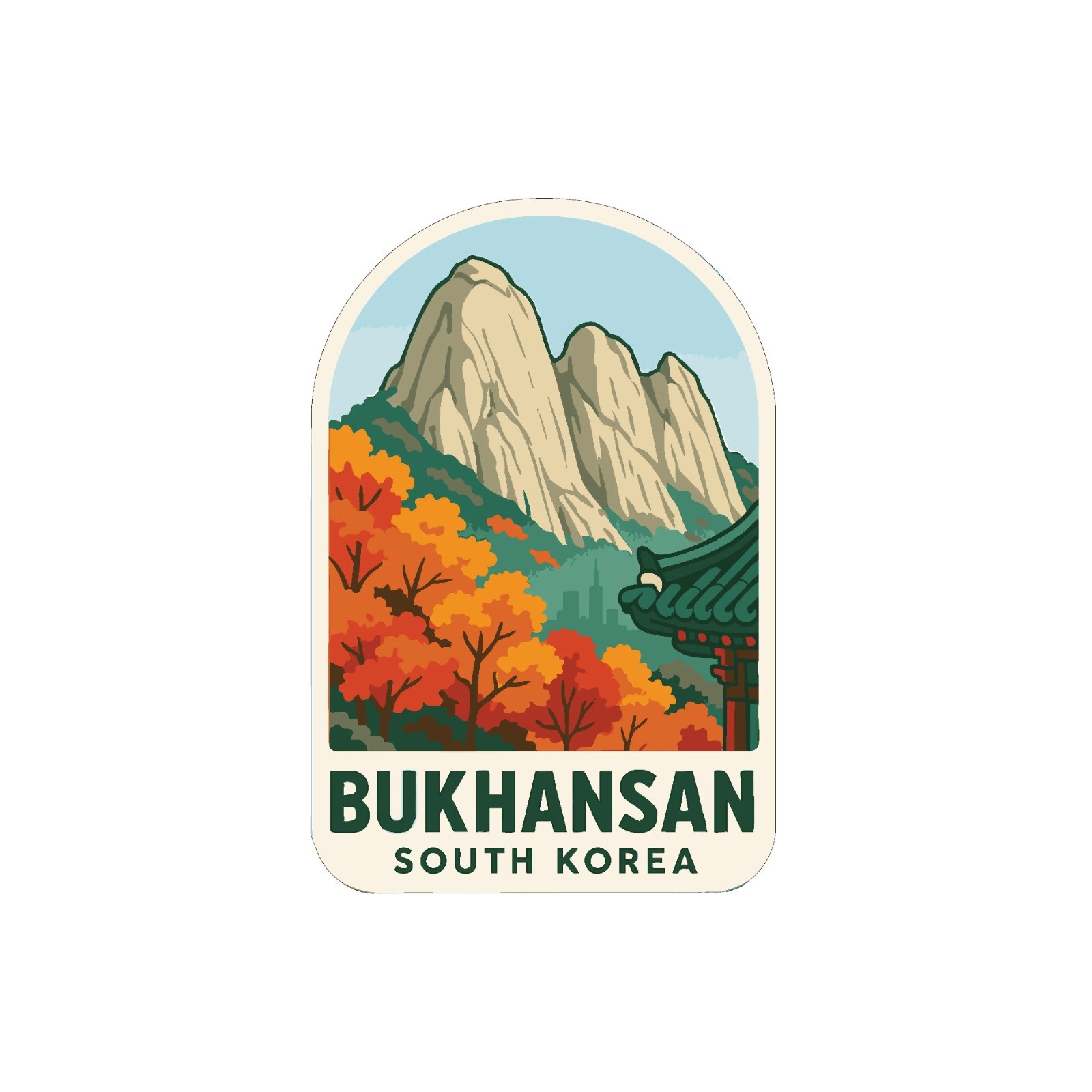 Bukhansan South Korea National Park Sticker Decal Vinyl Die-Cut World