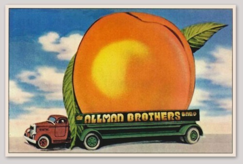 ALLMAN BROTHERS BAND Eat A Peach Sticker *NEW* Measures 4.55" x 3"