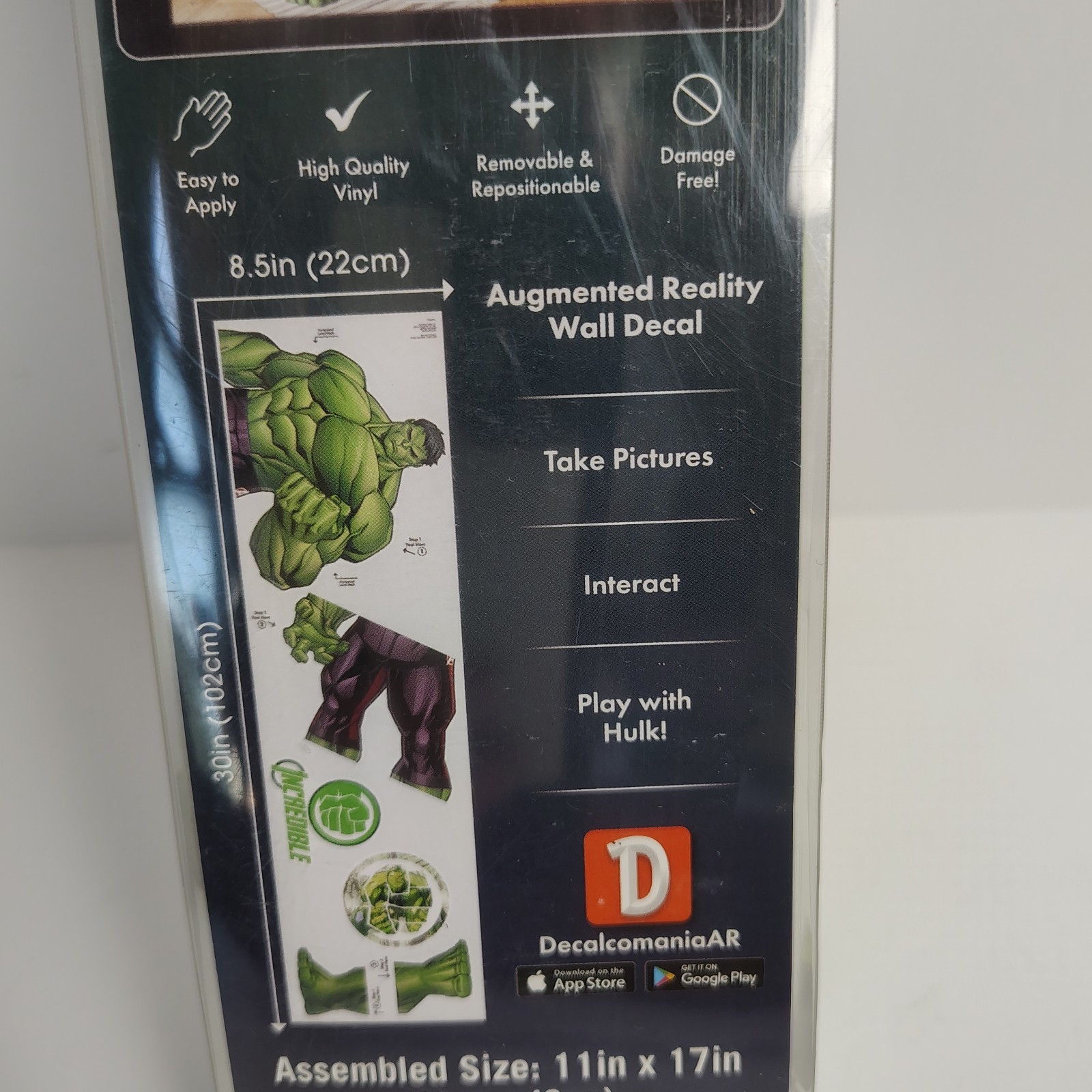 Marvel Hulk Wall decal 11×17 Inches Easy Remove Reposition No Damage