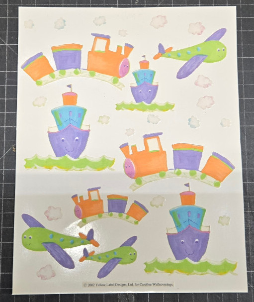 Kids Wall Stickers Planes, Boats & Trains Nursery Wall Decals Decor IS3311