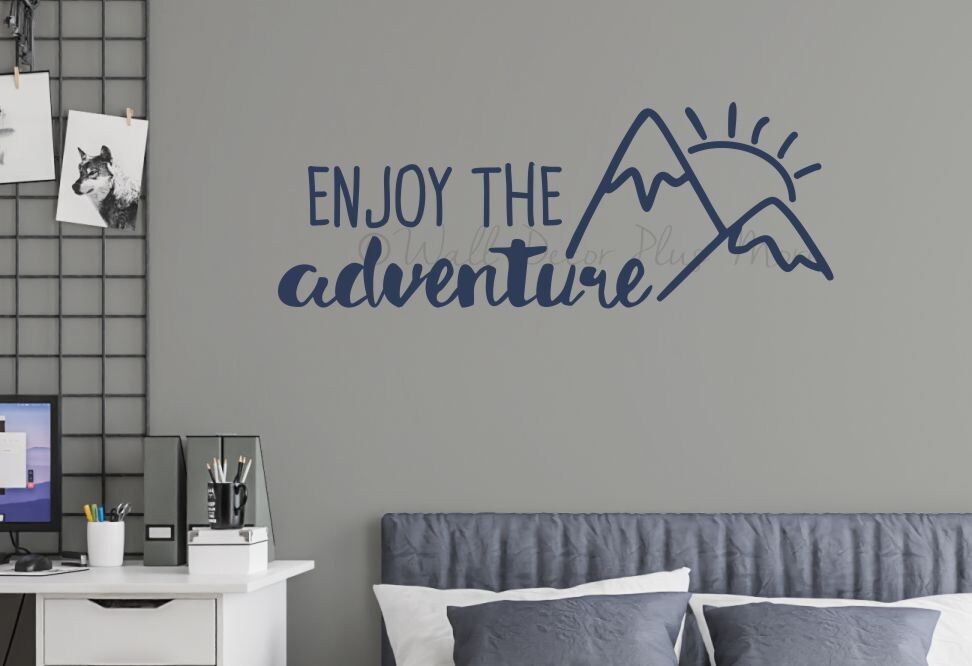 Camper Vinyl Art Stickers Enjoy The Adventure Sunrise Motorhome Decal Stickers